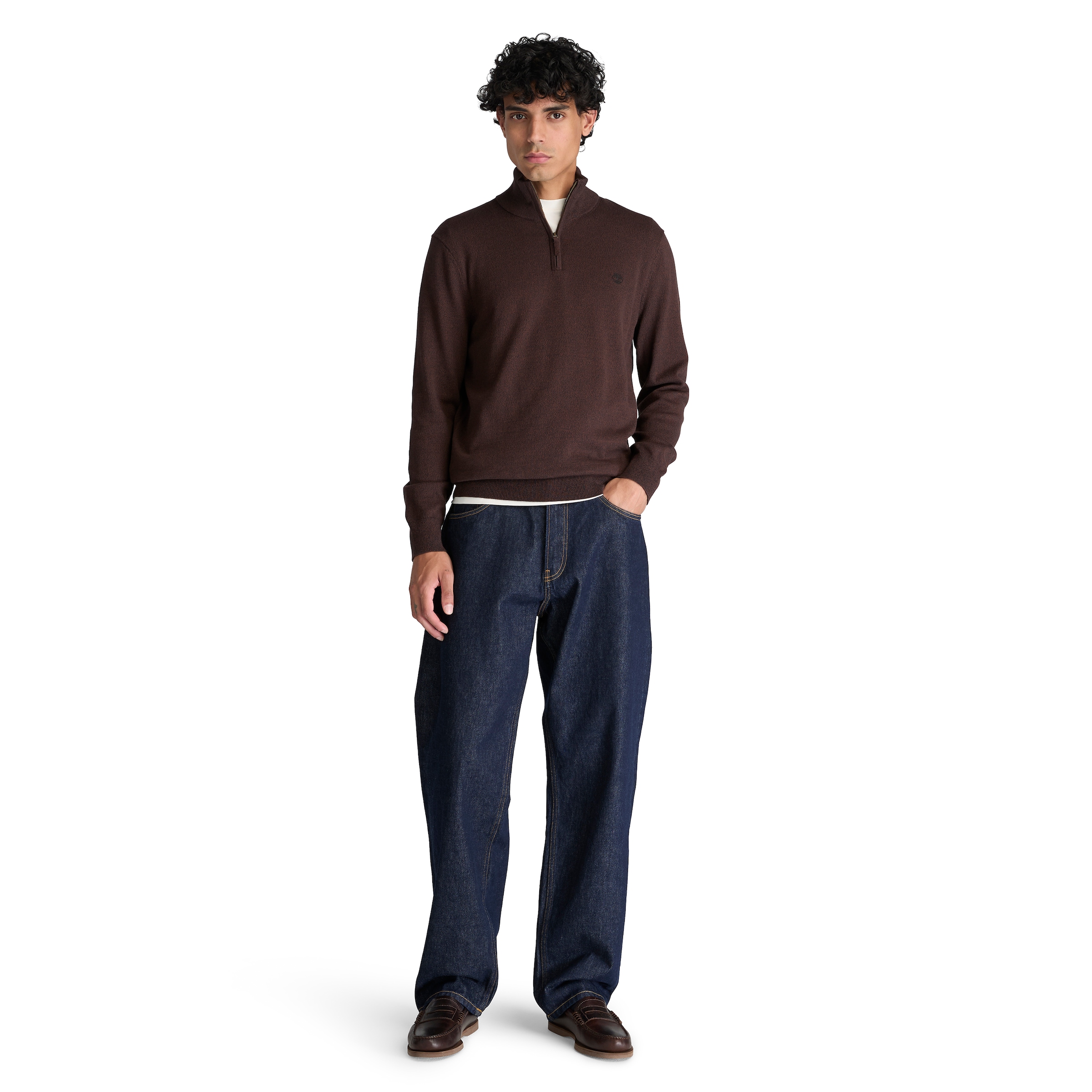 Timberland Sweatshirt »WILLIAMS RIVER - Cotton 1/4 Zip Swe«, mit 1/4-Zip-Verschluss, aus Baumwolle, auch in großen Größen
