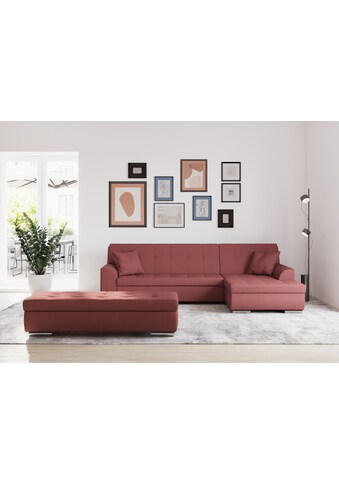 Ecksofa »Treviso viele Bezüge, auch in Cord, Schlafsofa, B/T/H: 267/80/83 cm«