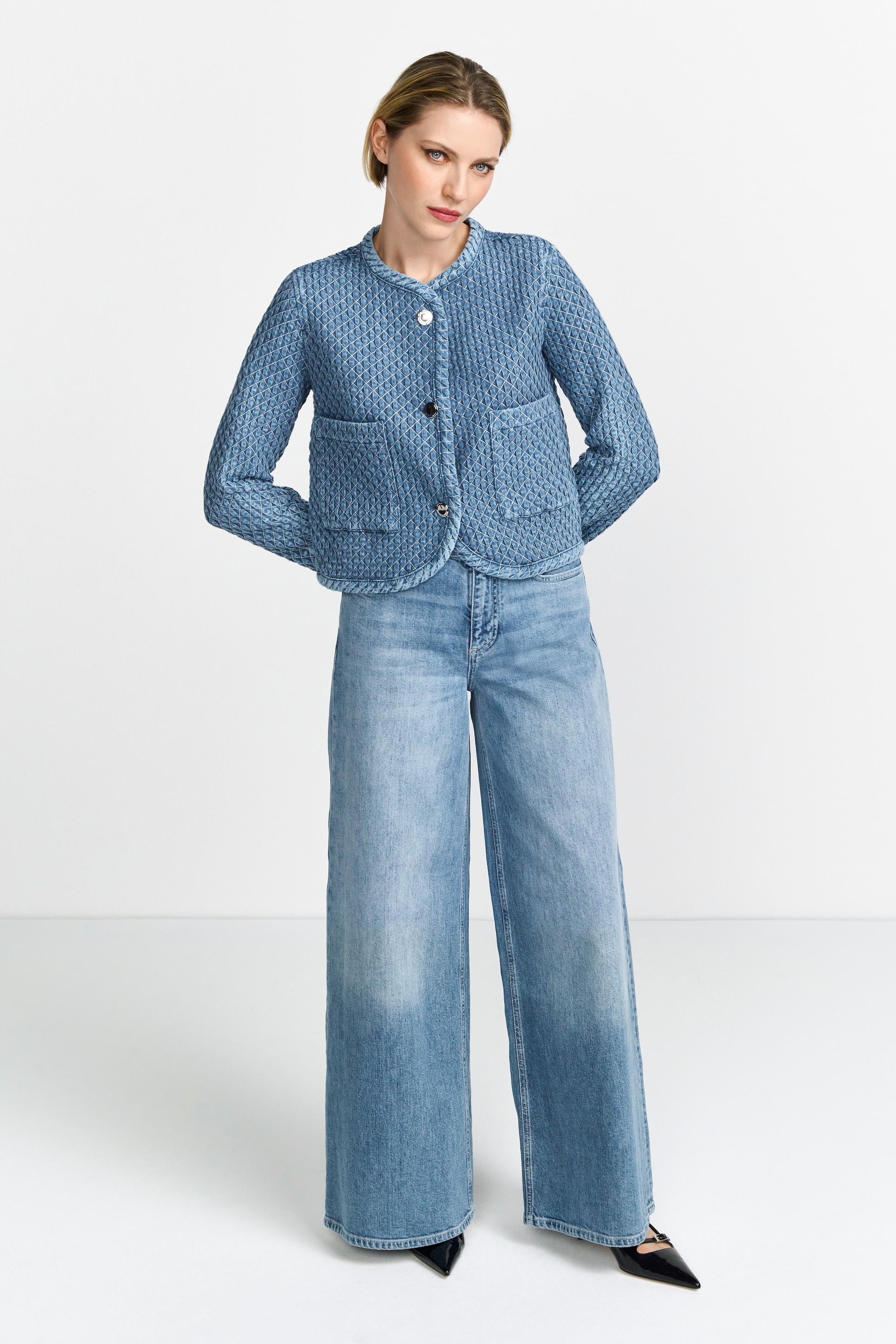 RICHROYAL Jeansblazer, Mit eingefasster Kante