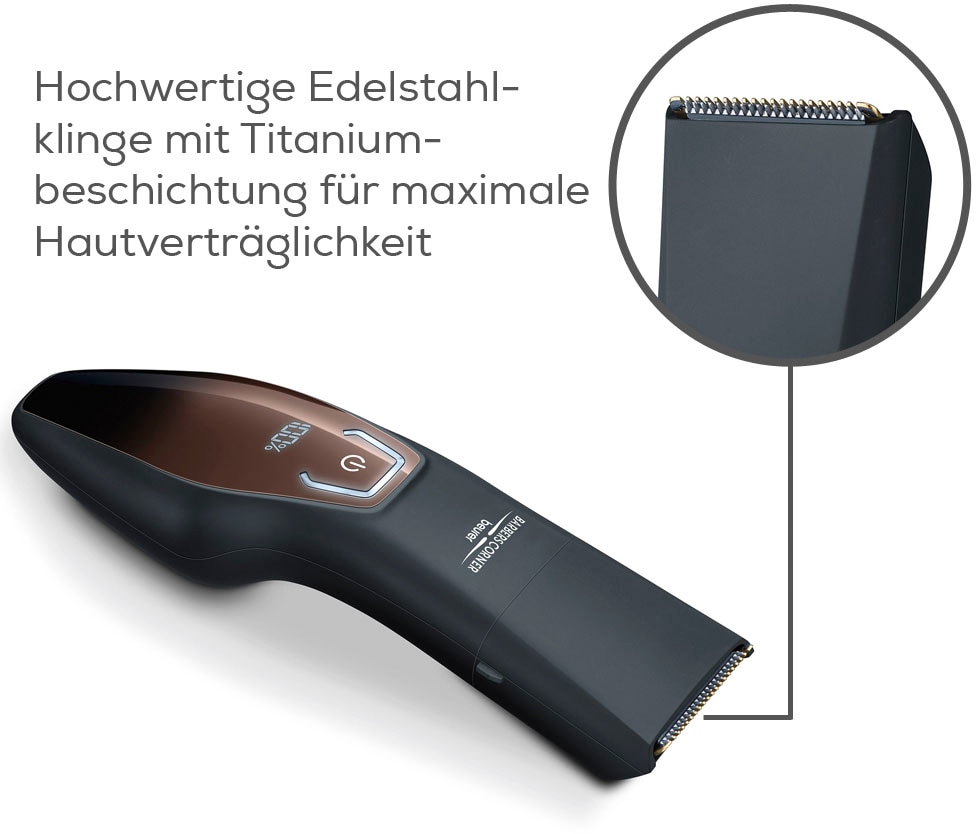 BEURER Bartschneider »BarbersCorner HR 4000«, 4 Aufsätze, Gerät spritzwassergeschützt (IPX4)