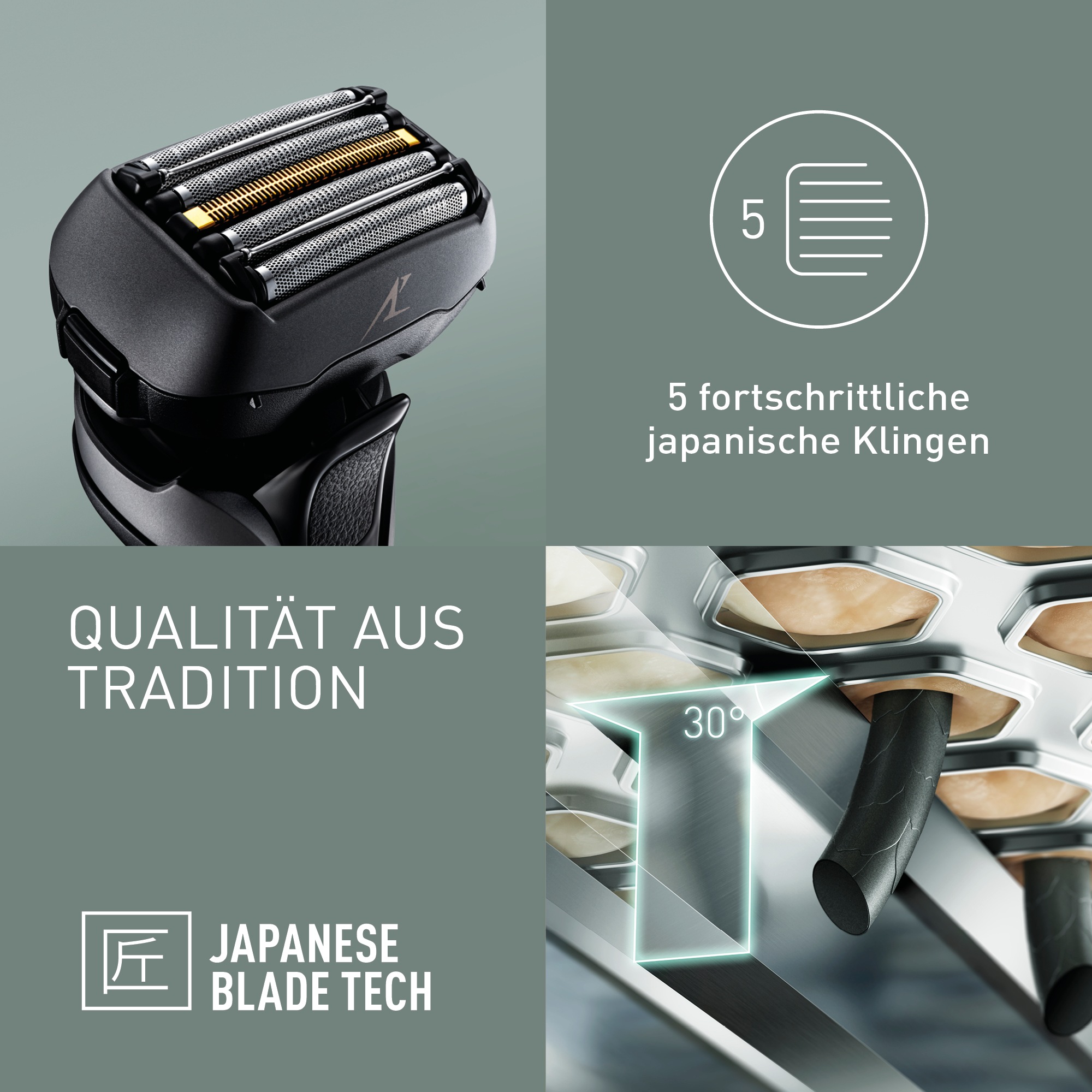 Panasonic Elektrorasierer »Series 900 Premium Rasierer ES-LV6U«, Langhaartrimmer