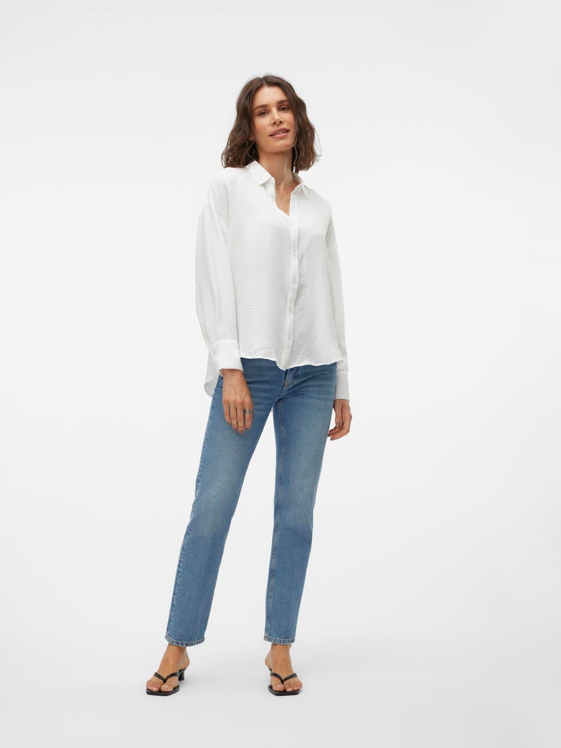 Vero Moda Langarmbluse »VMMELANEY QUEENY LS SHIRT WVN NOOS«