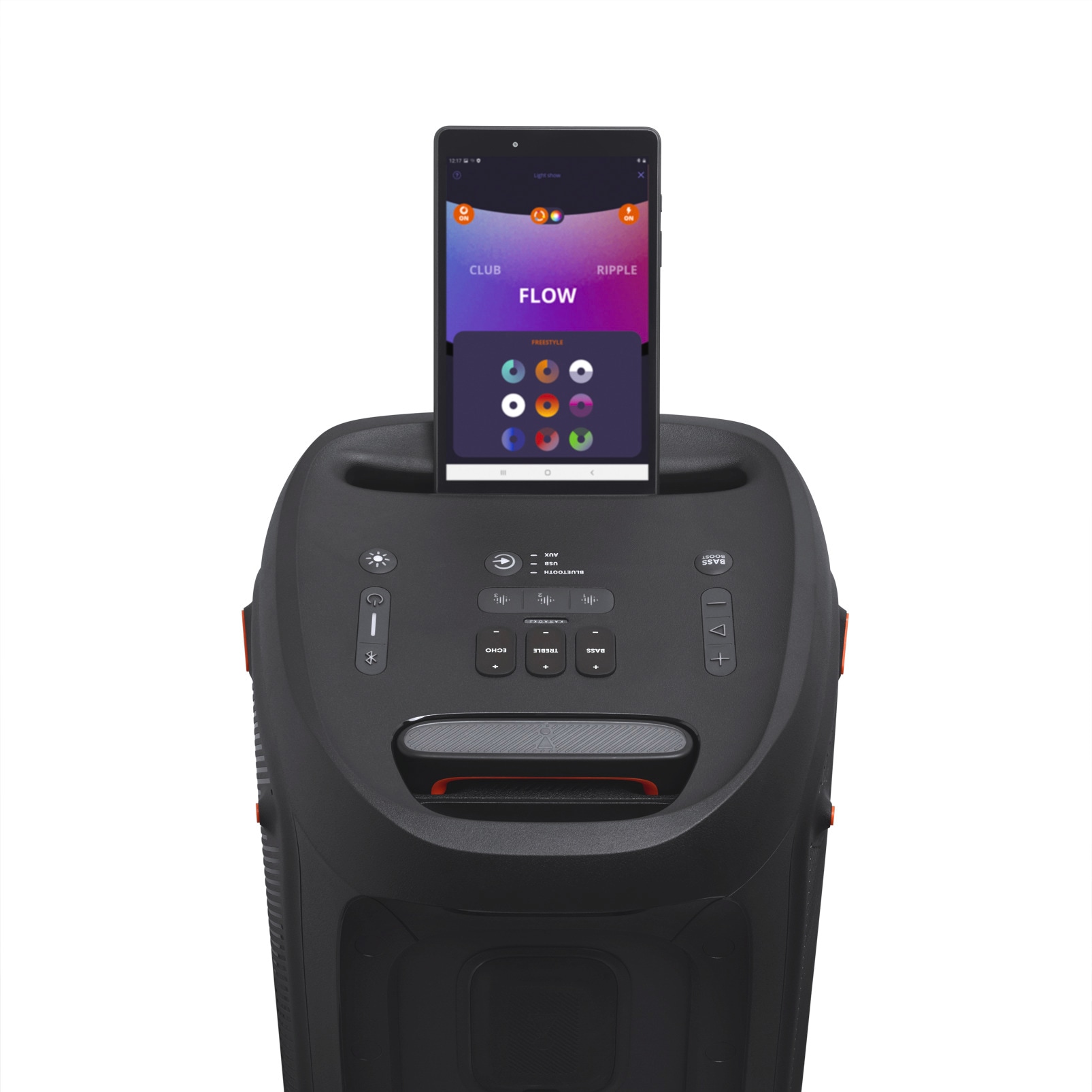 JBL Party-Lautsprecher »PartyBox 310« (A2DP Bluetooth | AVRCP Bluetooth | Bluetooth Beleuchtungseffekte | LED Licht (WRGB) 240 W) Spektakuläre Lichteffekten und kraftvoller JBL Signature Sound