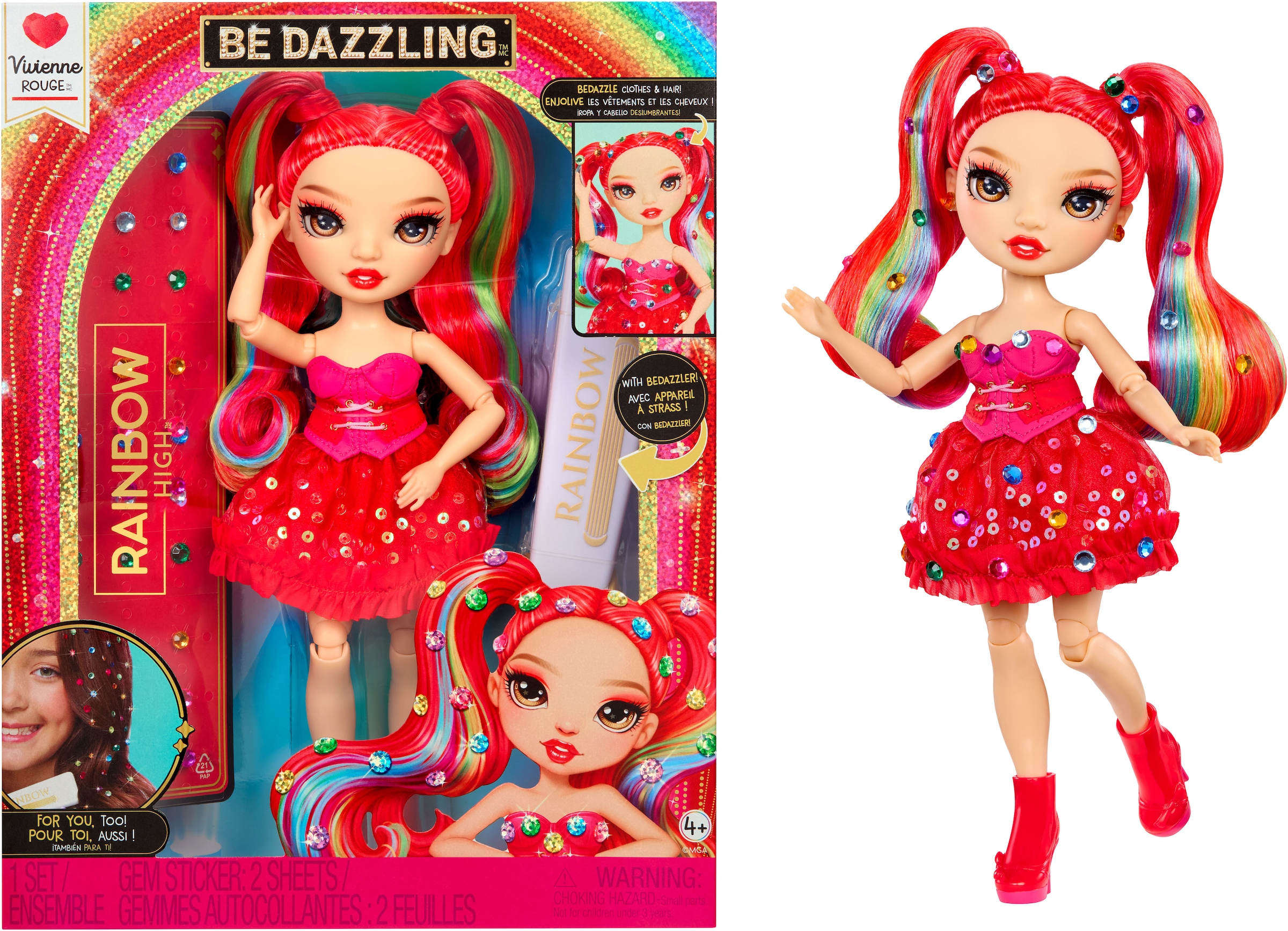 RAINBOW HIGH Anziehpuppe »Rainbow High Be Dazzling Fashion Dolls- Vivienne Rouge«