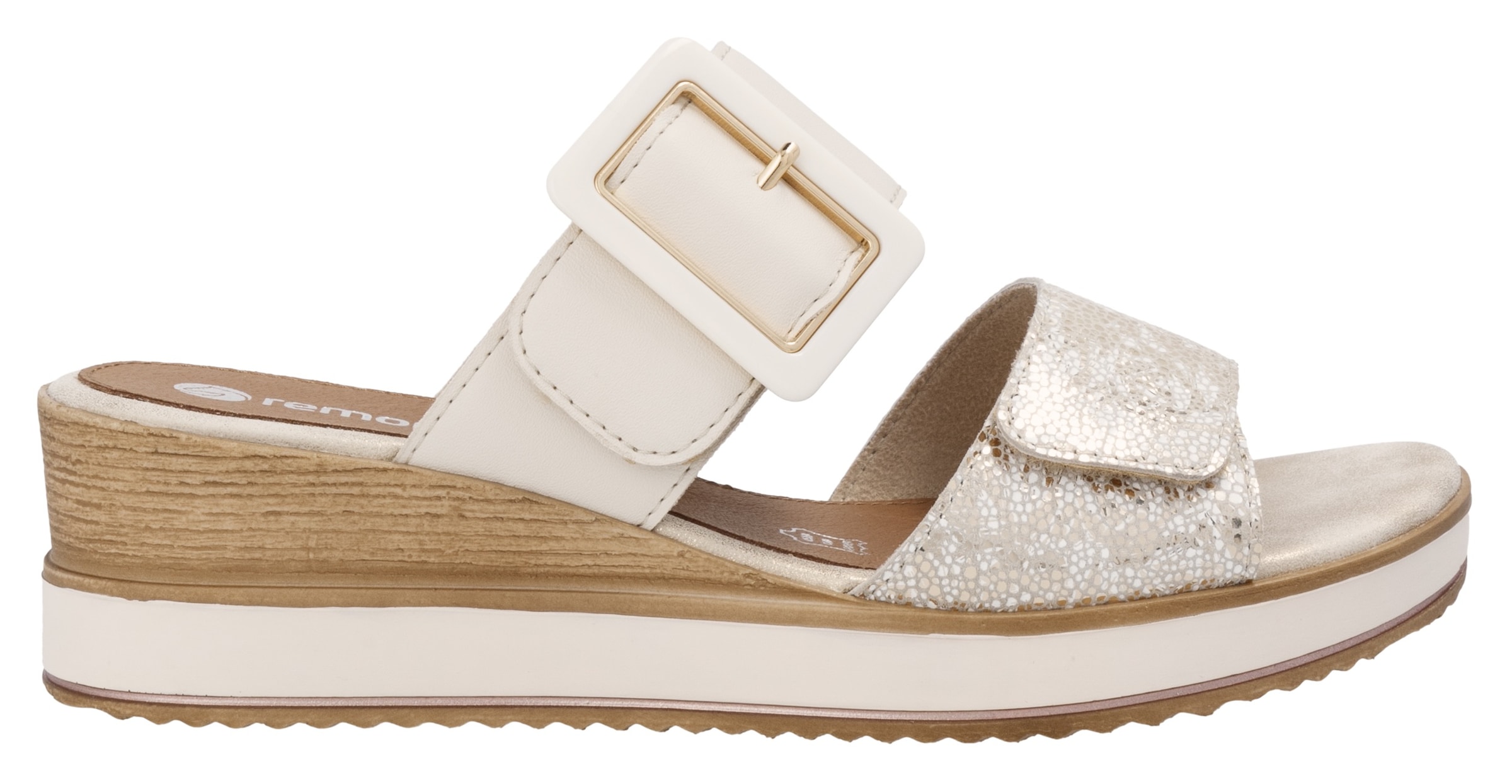 Remonte Pantoffel, Keilabsatz, Sommerschuh, Bequemschuh mit Softfußbett
