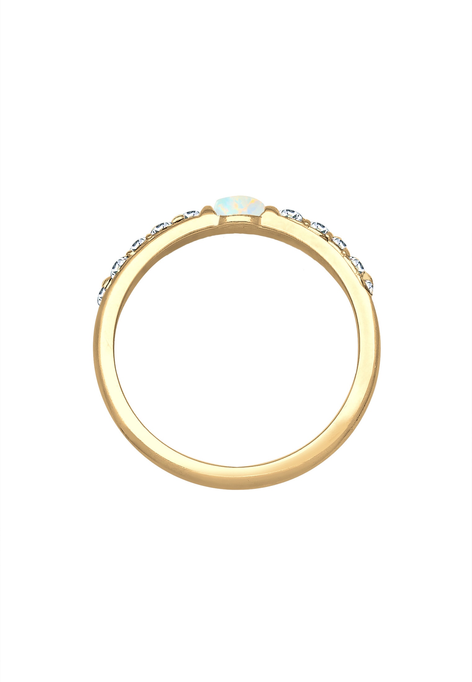 Elli Premium Trauring »Ring Opal Kristalle 925er Sterling Silber«