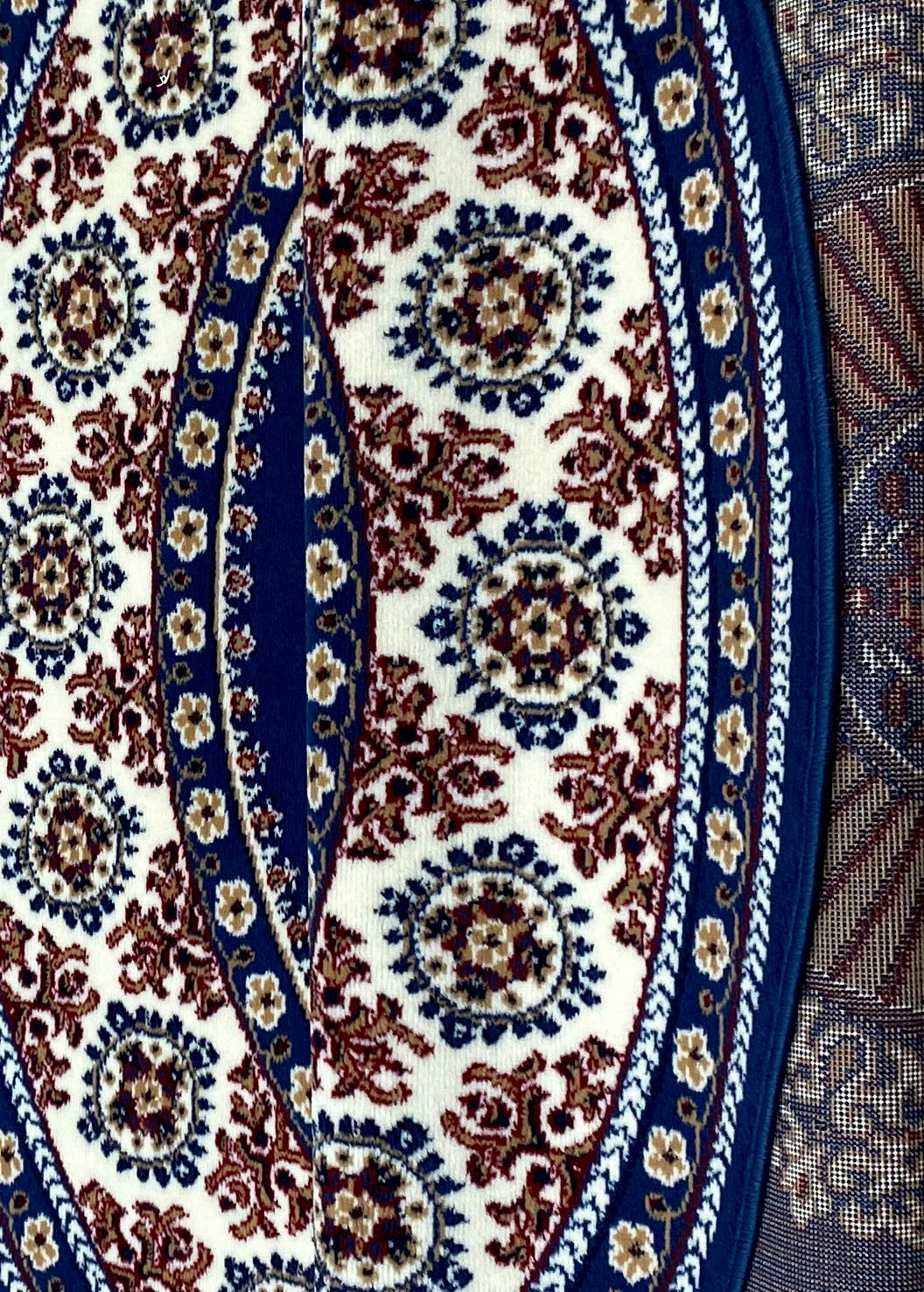 my home Teppich »Shari, Made in Belgium«, rund, 7 mm Höhe, Orient-Dekor, mit Bordüre, Kurzflor, weich, pflegeleicht, elegant