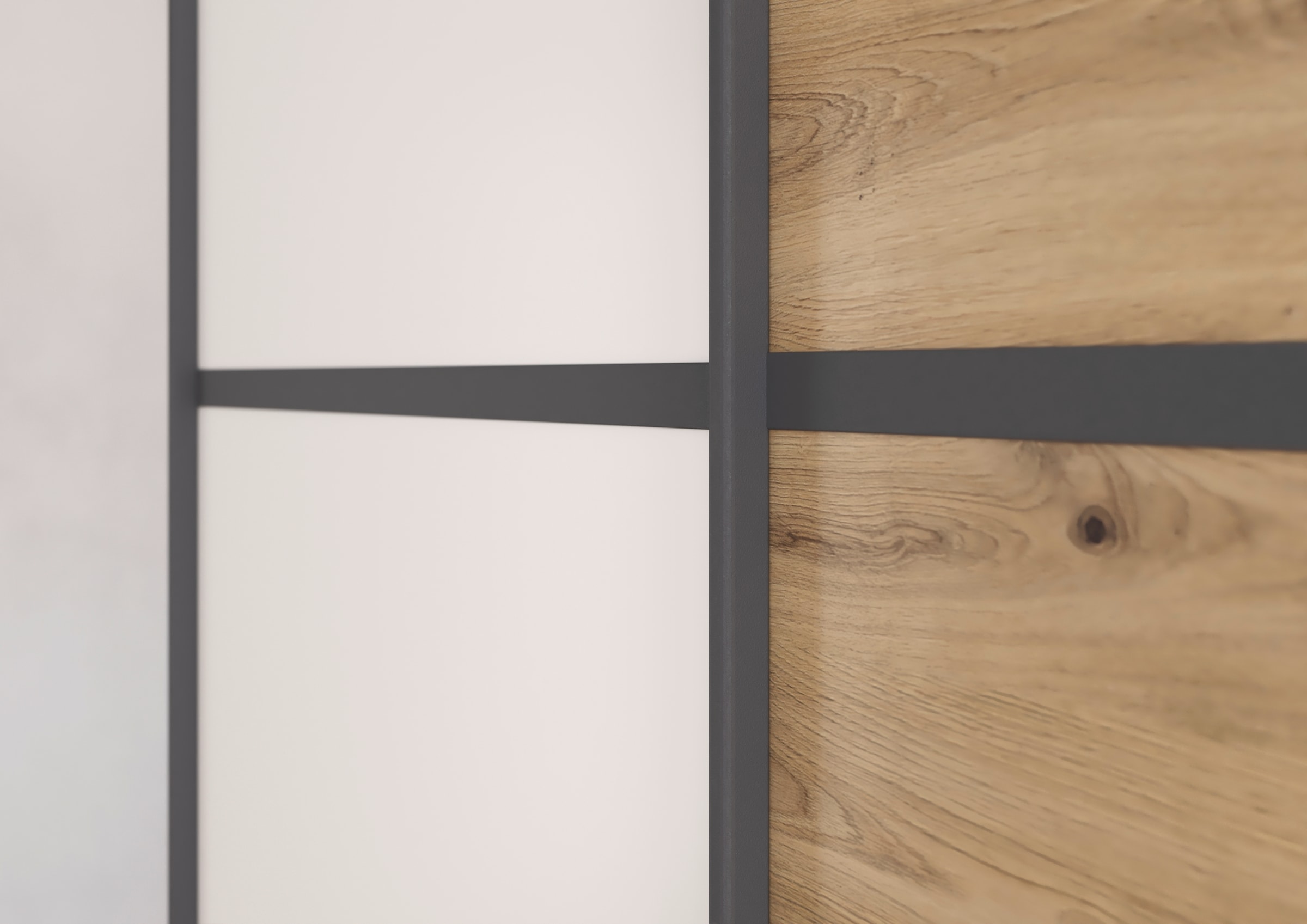 rauch Kleiderschrank »Schwebetürenschrank OTTO´s Choice Garderobe Schrank TOP ANGEBOT Avola«, (in 3 verschiedenen Ausstattungen BASIC/CLASSIC/PREMIUM inkl. Spiegel), mit eleganten Zierleisten in Chrom, Schwarz oder Weiß MADE IN GERMANY