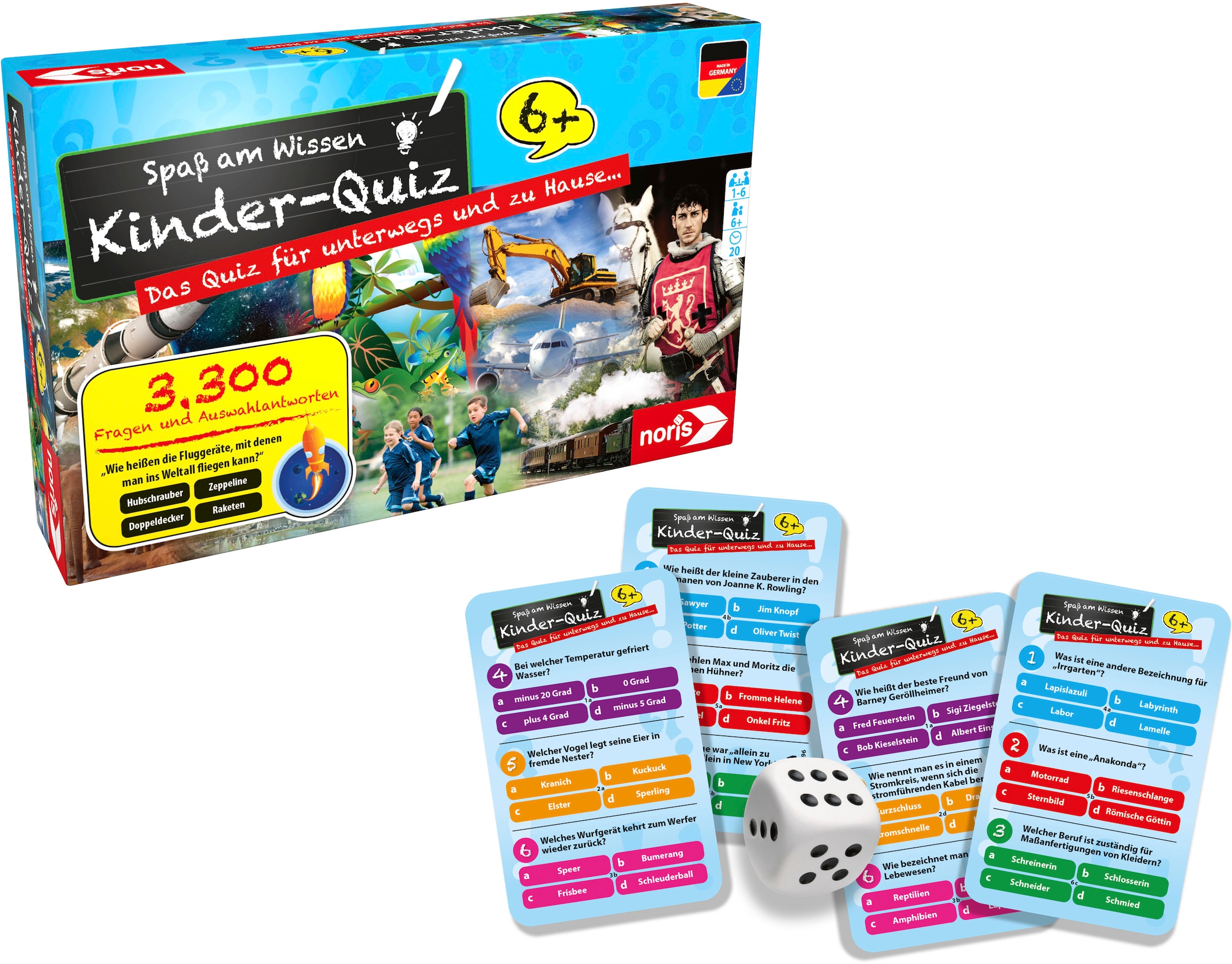 Noris Spiel »Kinderquiz für schlaue Kids blau«, Made in Germany