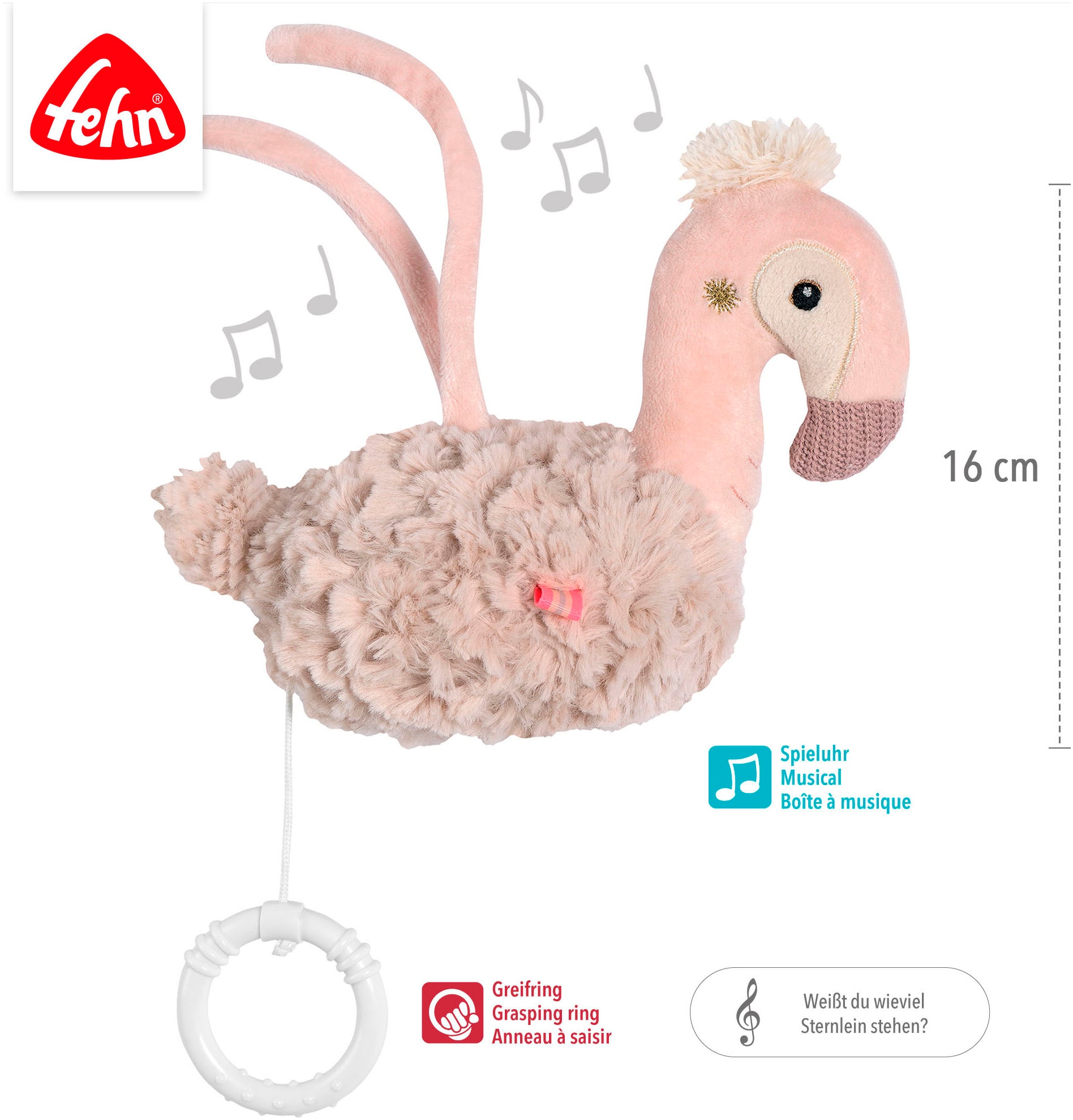 Fehn Spieluhr »Lazy, Crazy & Pink, Flamingo«