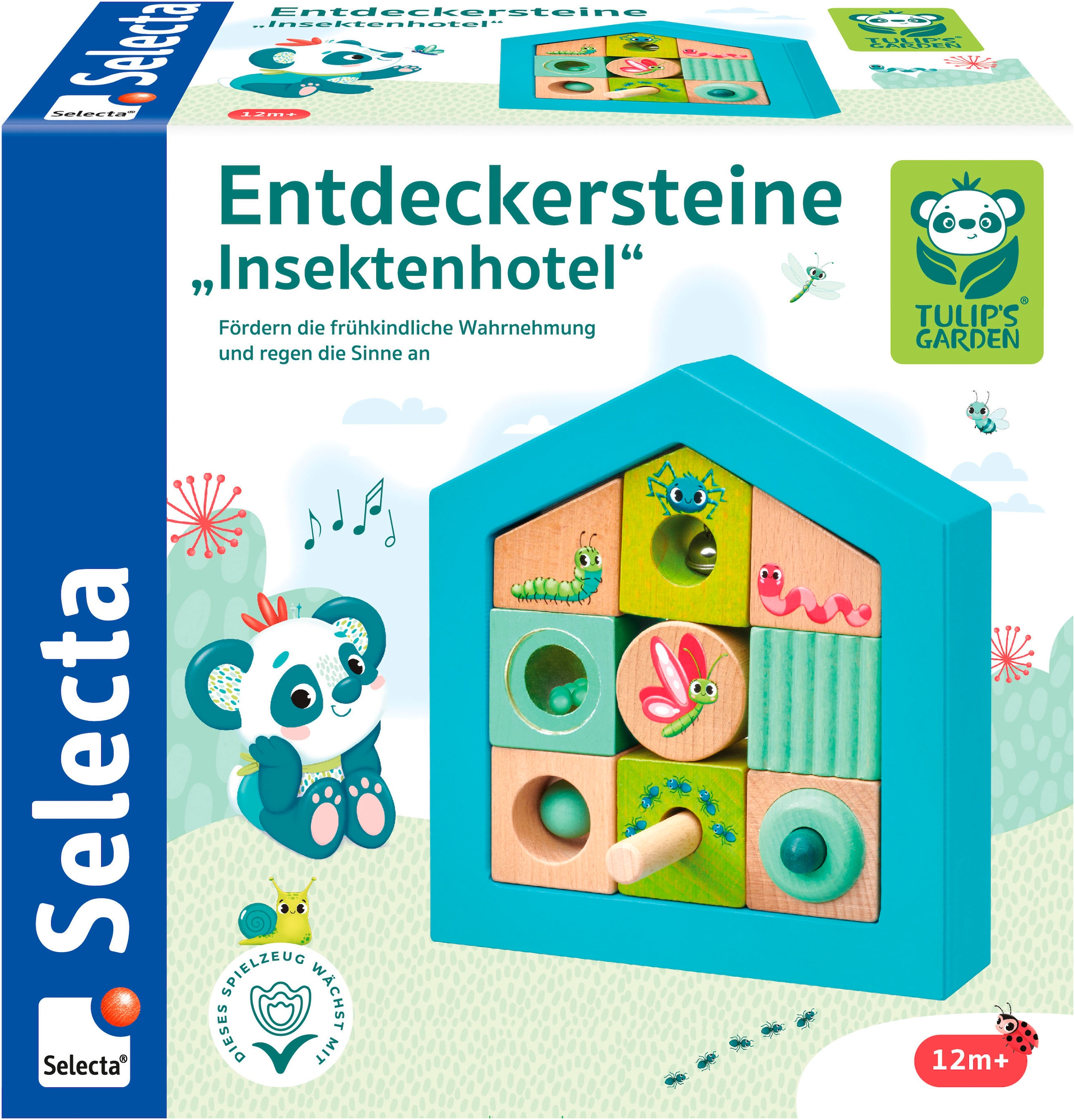 Steckspielzeug »Selecta, Entdeckersteine Insektenhotel«, (11 tlg.)