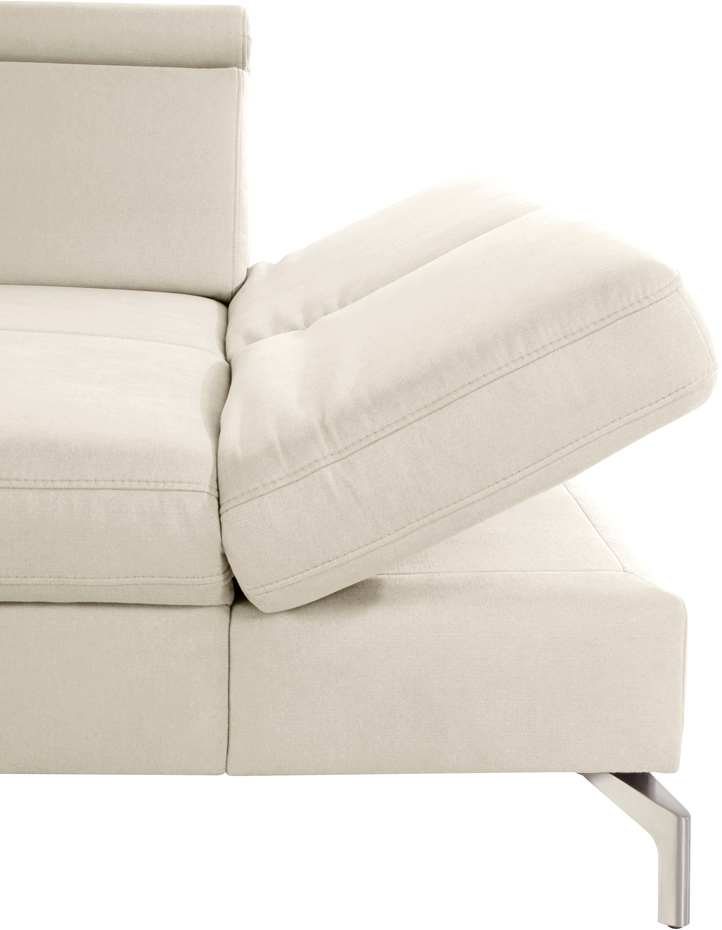 sit&more Ecksofa »Brisbane L-Form«, Fußhöhe 15 cm, inklusive Sitztiefen-, Armteil- und Kopfteilverstellung