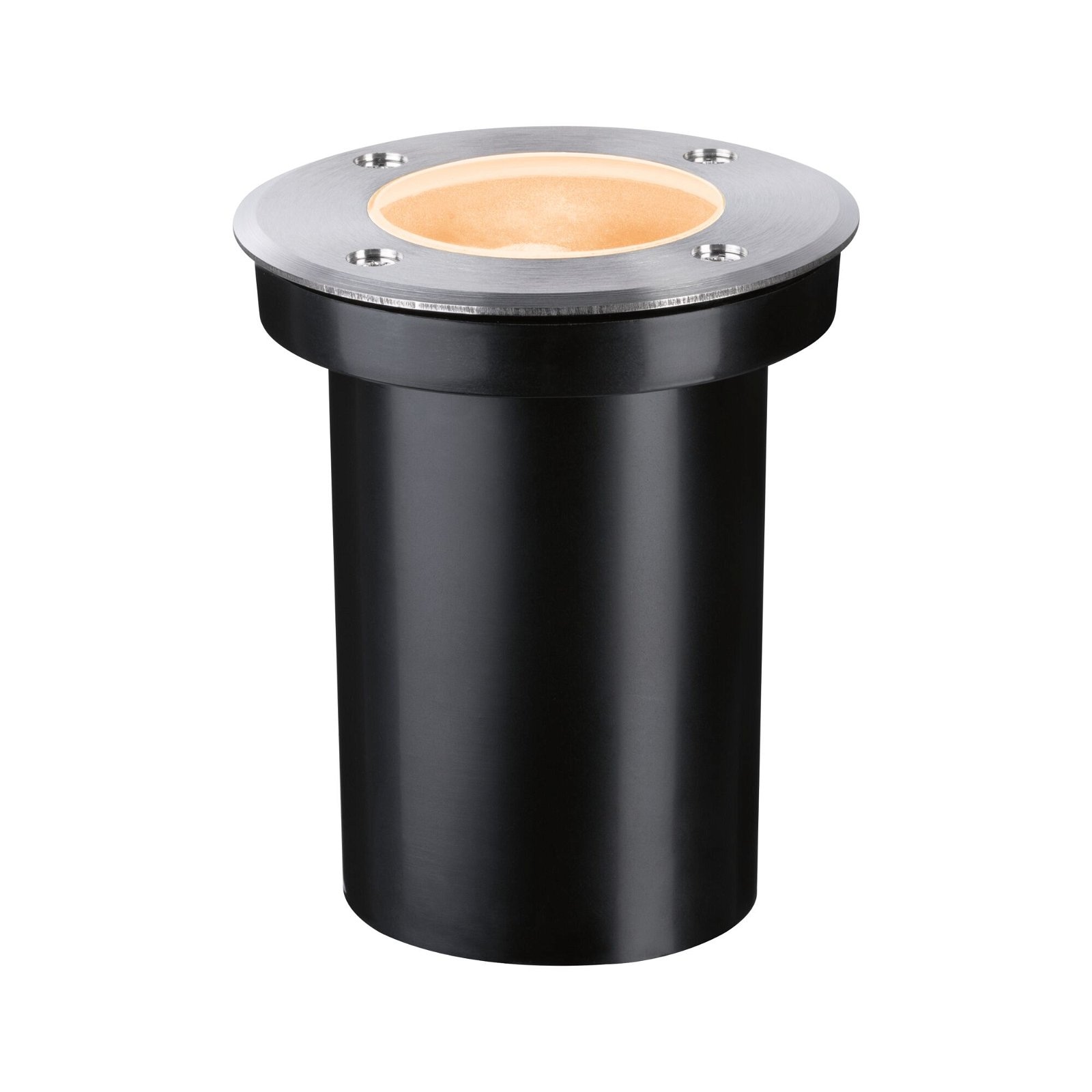 Paulmann LED Einbauleuchte »IP65 110mm 2200K 4,3W 320lm 230V Edelstahl gebürstet, Kunststoff«, 1 flammig, Leuchtmittel GU10 | LED fest integriert, Bodeneinbauleuchte Goldlicht insektenfreundlich