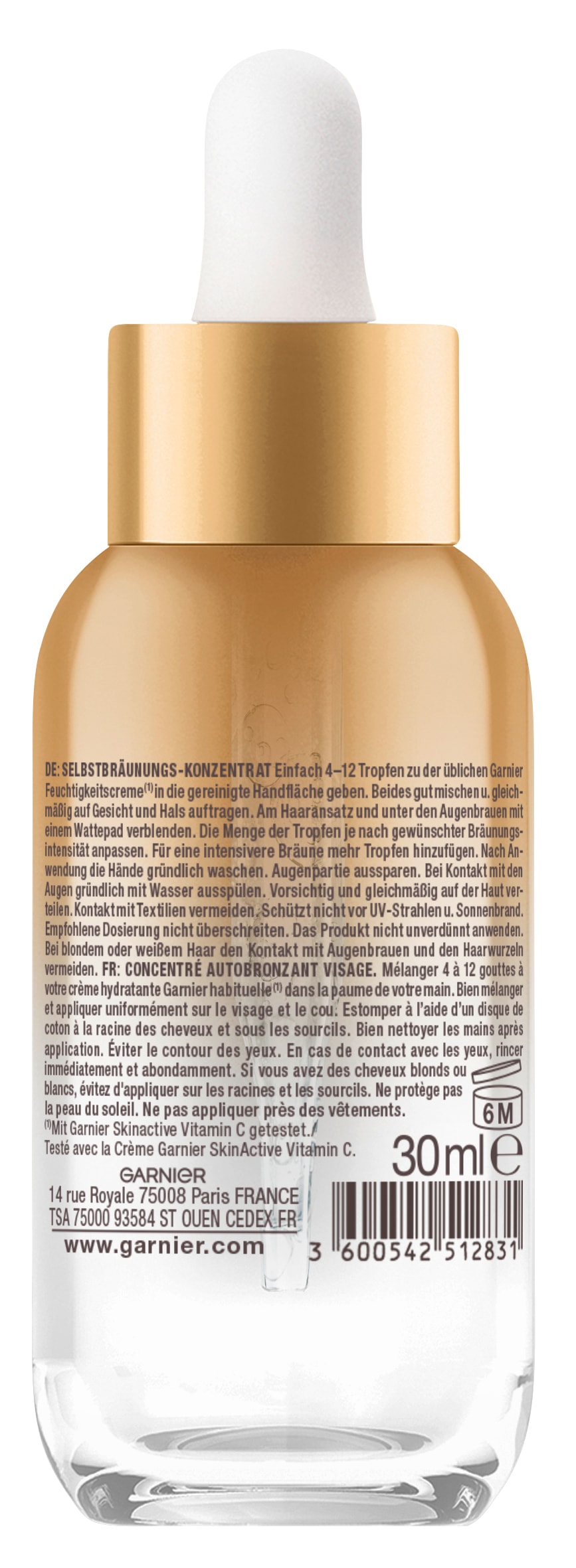 GARNIER Selbstbräunungskonzentrat »AMBRE SOLAIRE NATUTRAL BRONZER« Gel-Textur, für das Gesicht, dermatologisch kontrolliert