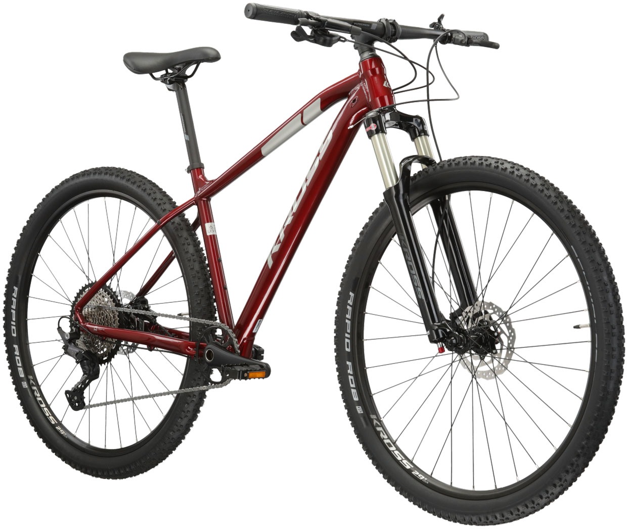 Kross Mountainbike »KROSS MTB Hardtail Level 6.0 29" rot 12 Gänge«, 12 Gang, Shimano, DEORE M6100 Schaltwerk, Kettenschaltung