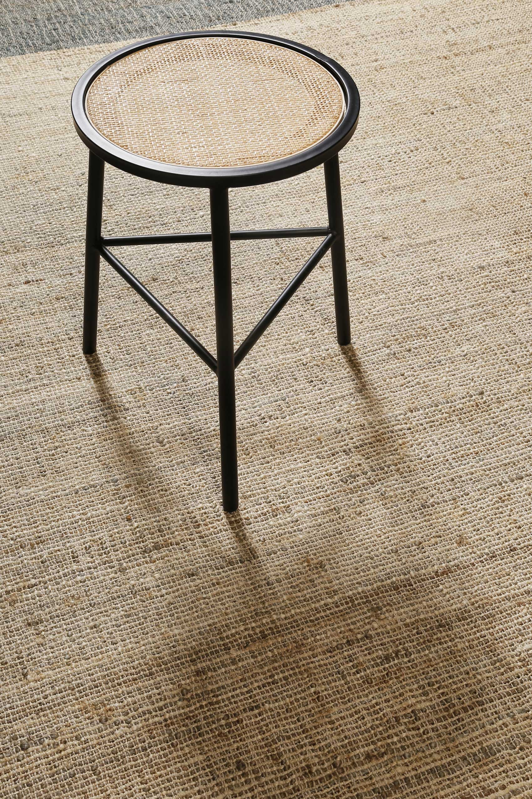 Green Looop Teppich »Viktor GL-82303«, rechteckig, 4 mm Höhe, Naturfaser Teppich aus 80% Jute 20% Baumwolle, mit Fransen, Wohnzimmer
