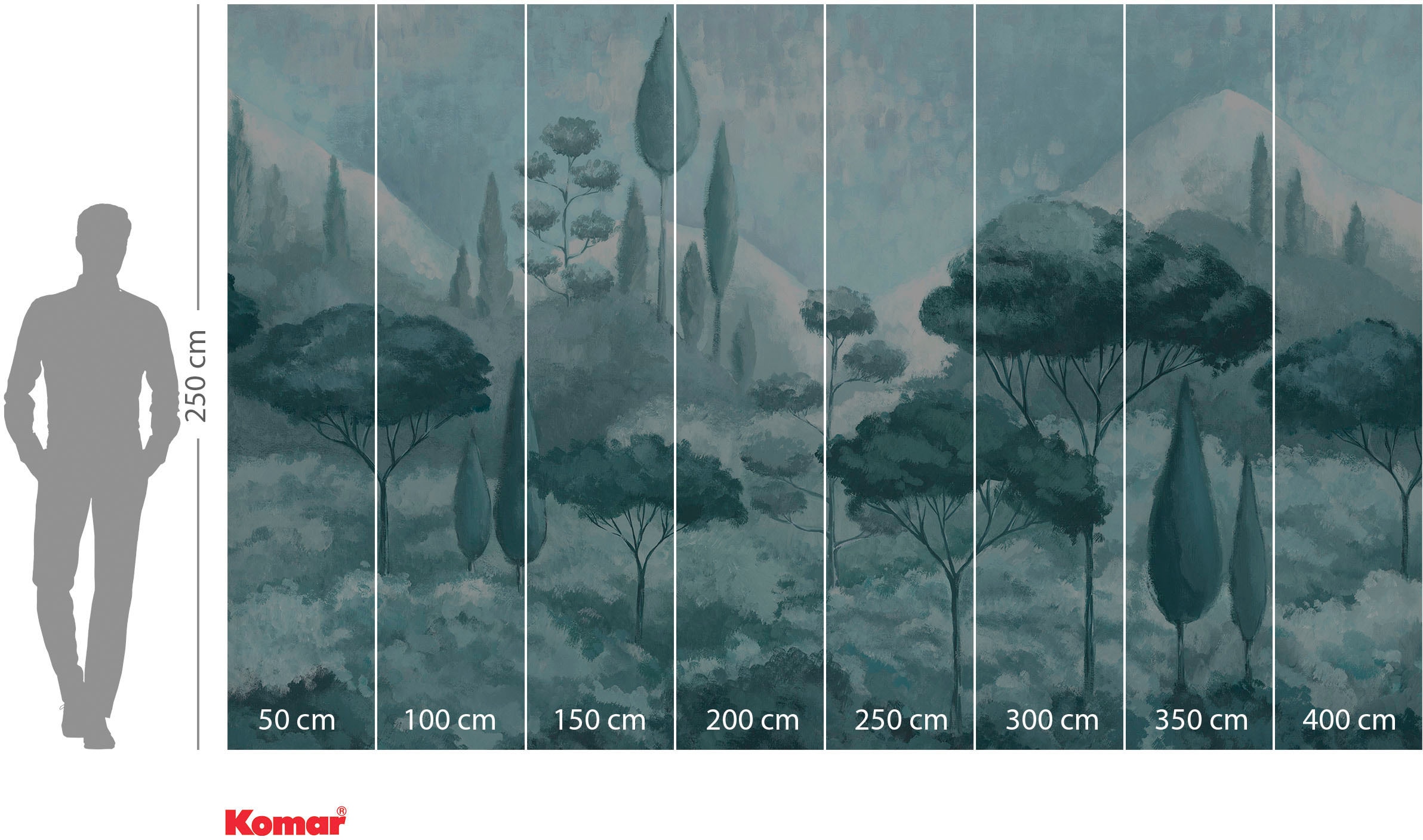 Komar Vliestapete »Digitaldruck Vlies -  Soothing Scenery - Größe 400 x 250 cm« bedruckt glatt Wohnzimmer, Schlafzimmer