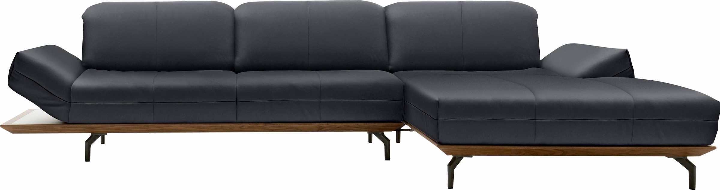 Creation BY ROLF BENZ Ecksofa »CR.420, Designecksofa, L-Form«, in 2 Qualitäten, Holzrahmen in Eiche Natur oder Nußbaum, Breite 313 cm
