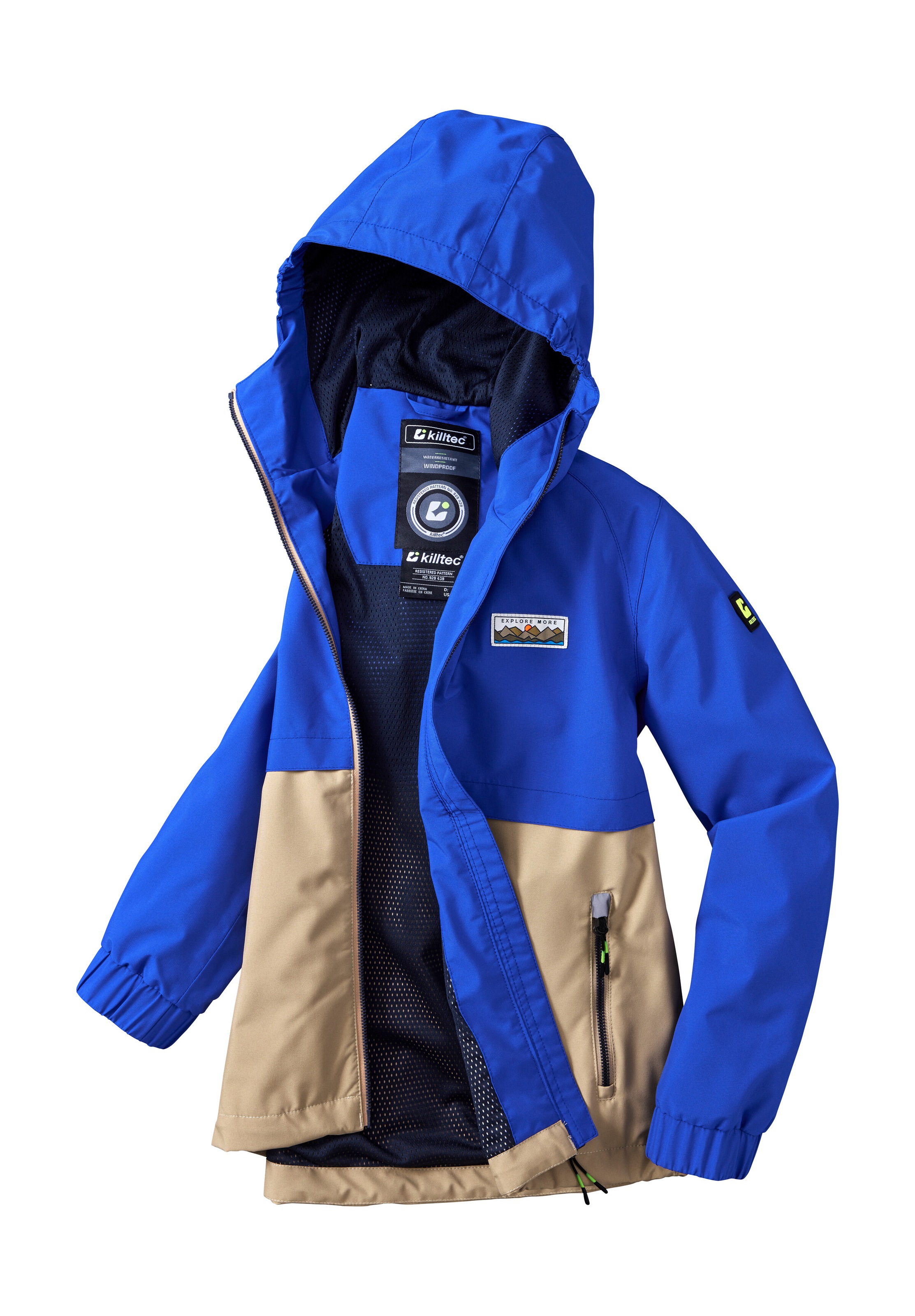 Killtec Funktionsjacke »KOS 141 BYS JCKT«, Wasserdichte Kinderjacke, Colourblock, reflektierend