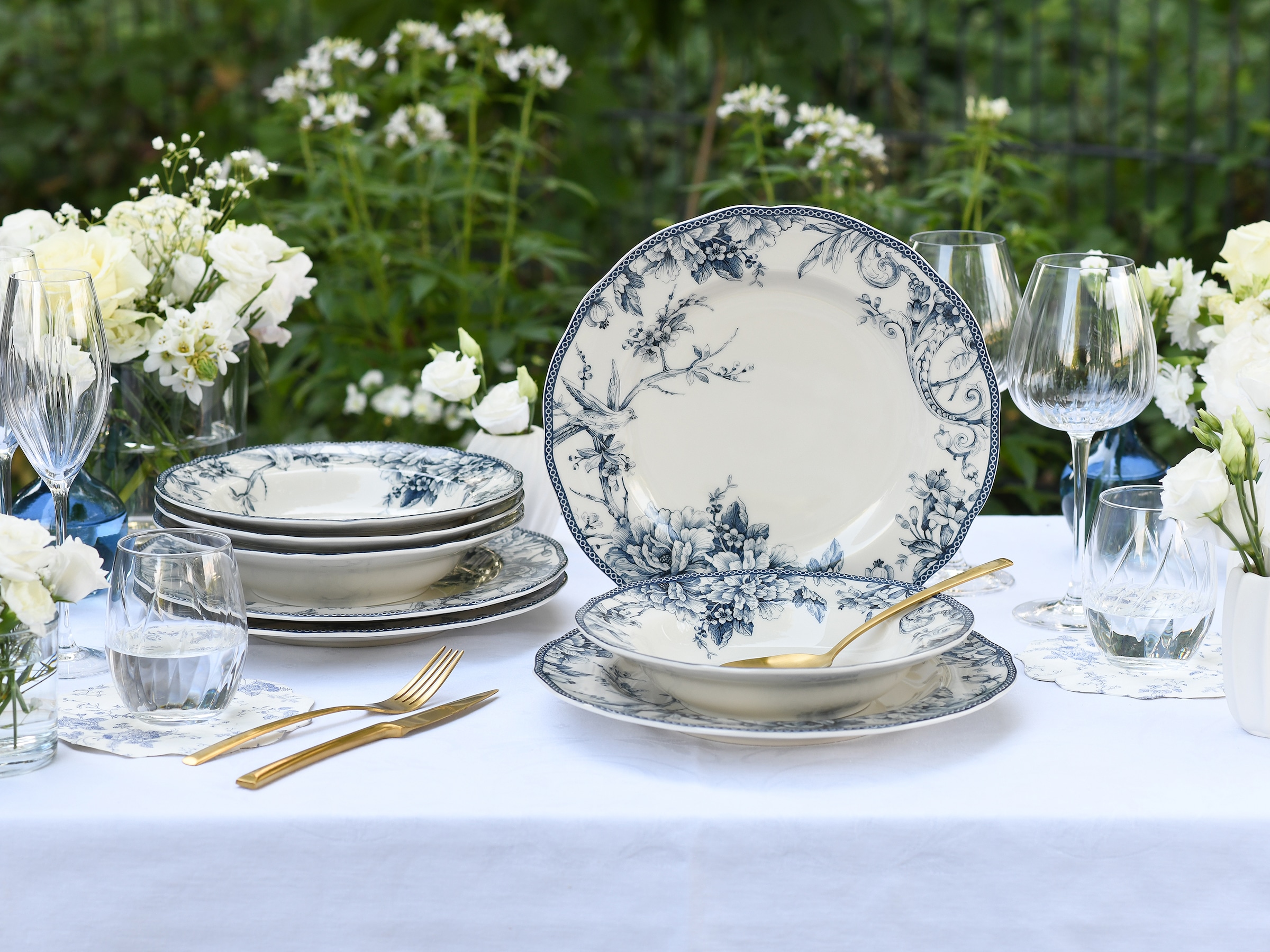 CreaTable Tafelservice »Adelaide, Service 8-tlg.« Teller Set, Nostalgischer Vintage Dekor, Elegante Form