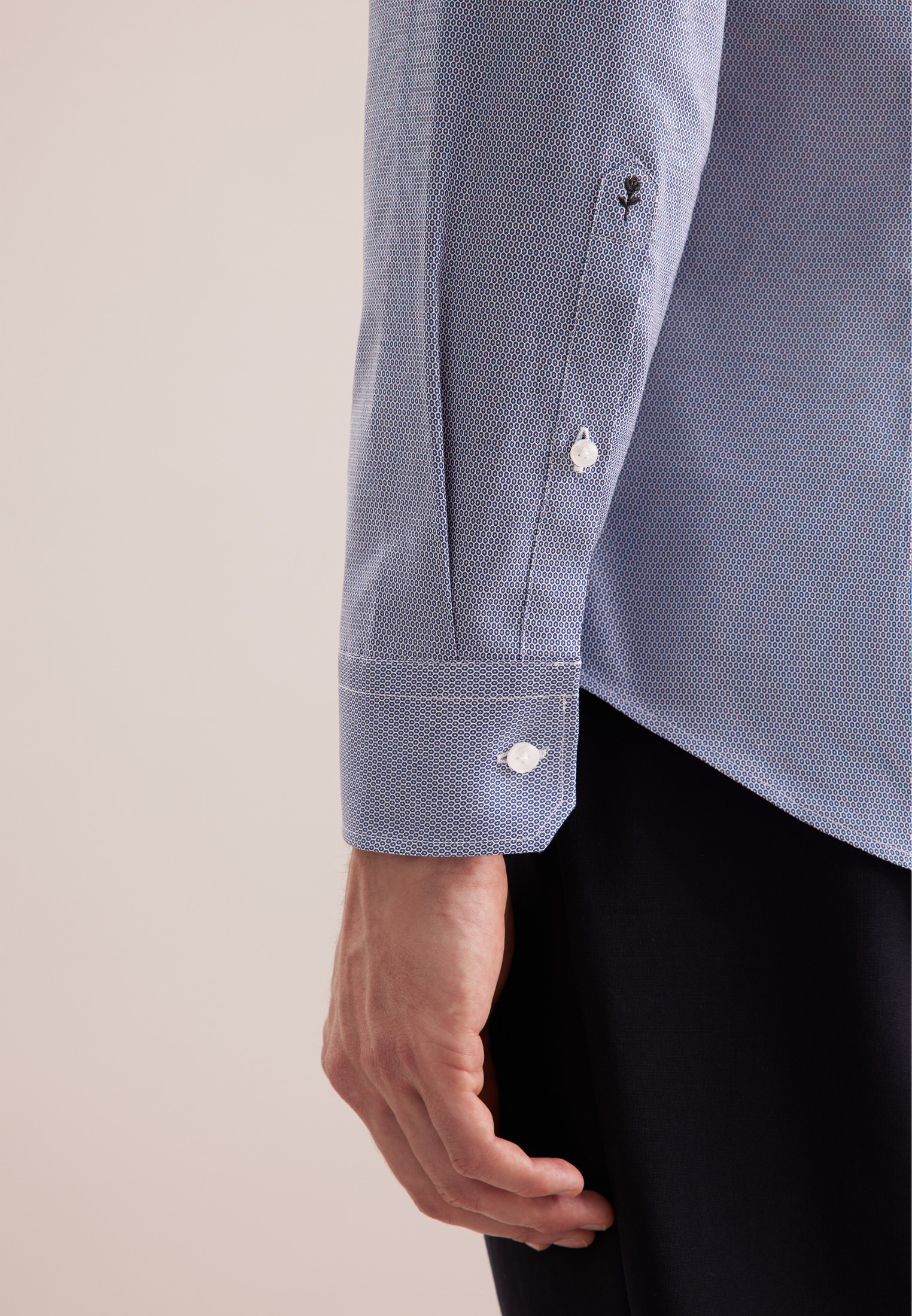 seidensticker Businesshemd »Schwarze Rose« X-Slim 1/1 Kentkragen Druck