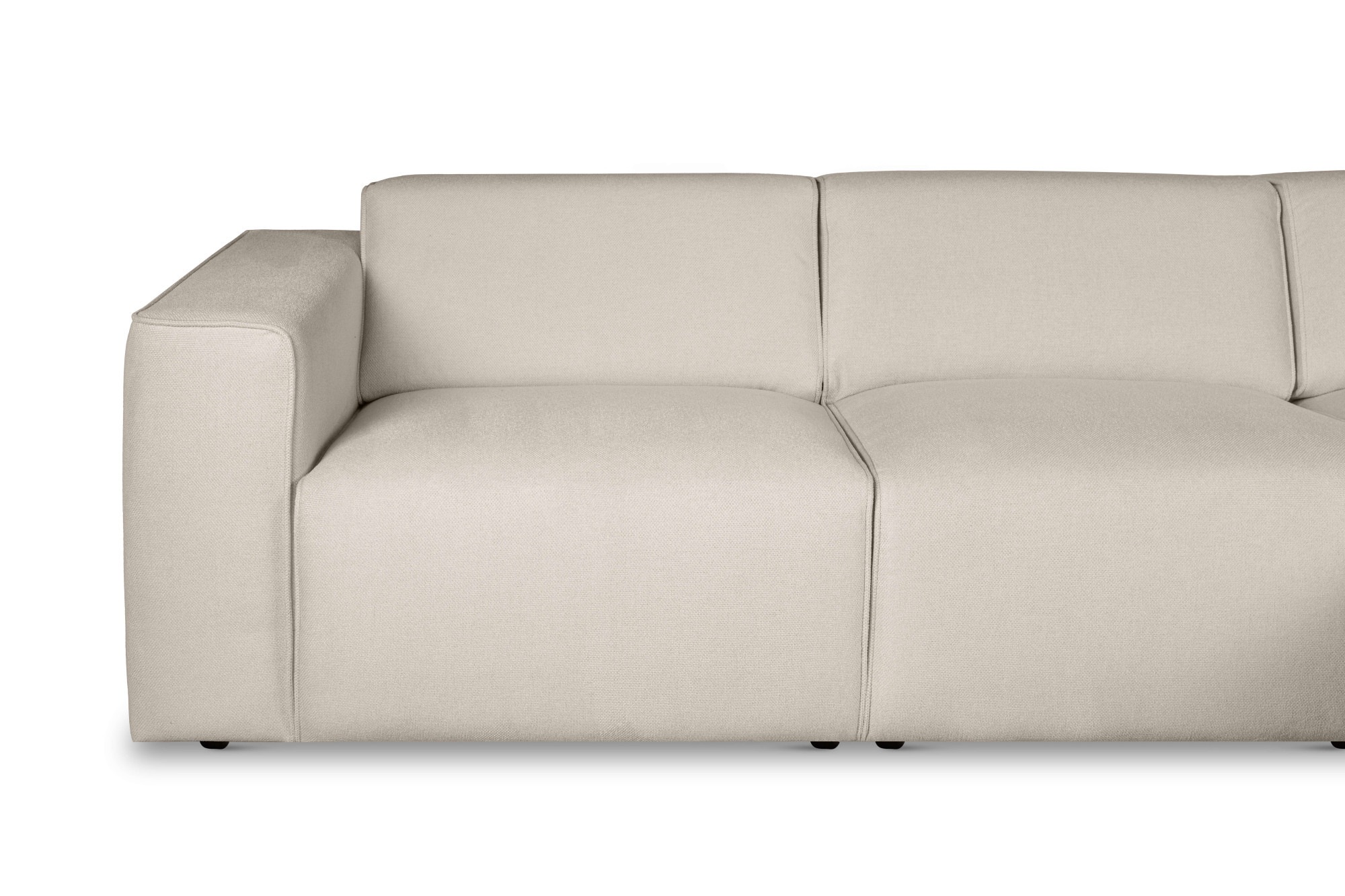 andas Ecksofa »Noord«, L-Form, mit Kedernaht, Breite 281 cm, Cord, Struktur, Webstoff