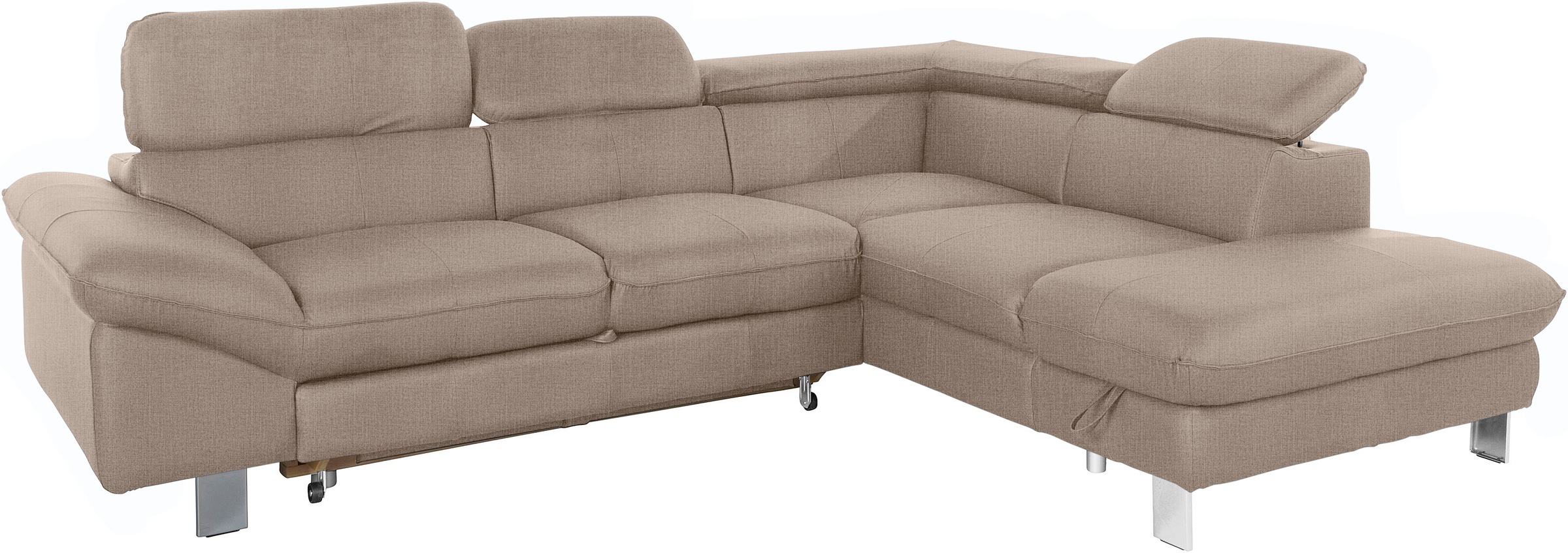 COTTA Ecksofa »Driver L-Form«, mit Kopfteilverstellung, wahlweise mit Bettfunktion & Bettkasten