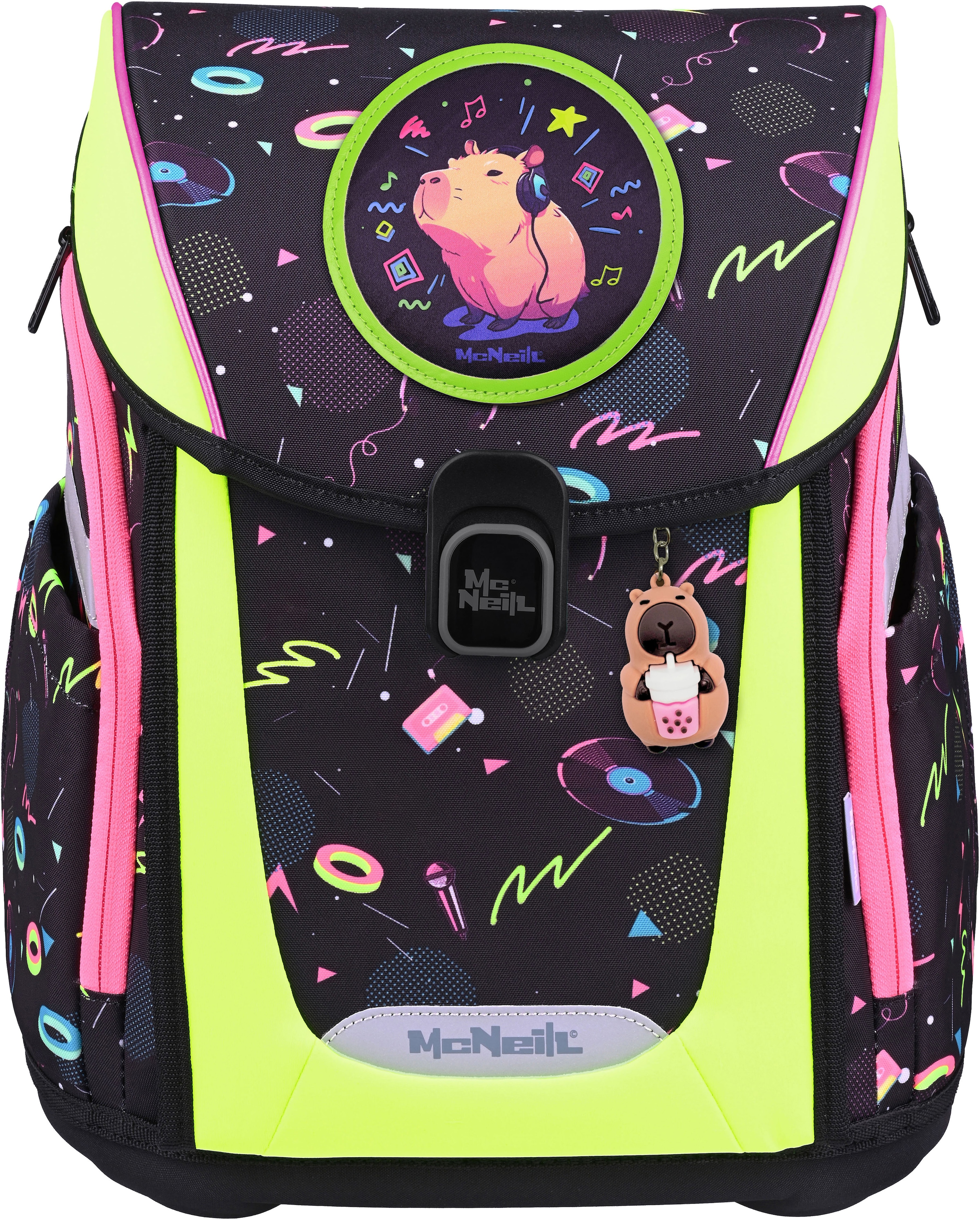 McNeill Schulranzen »Primo, inkl. Etui, Turnbeutel,« Reflektierende Streifen auf den Schultergurten;Retroreflektierende Flächen