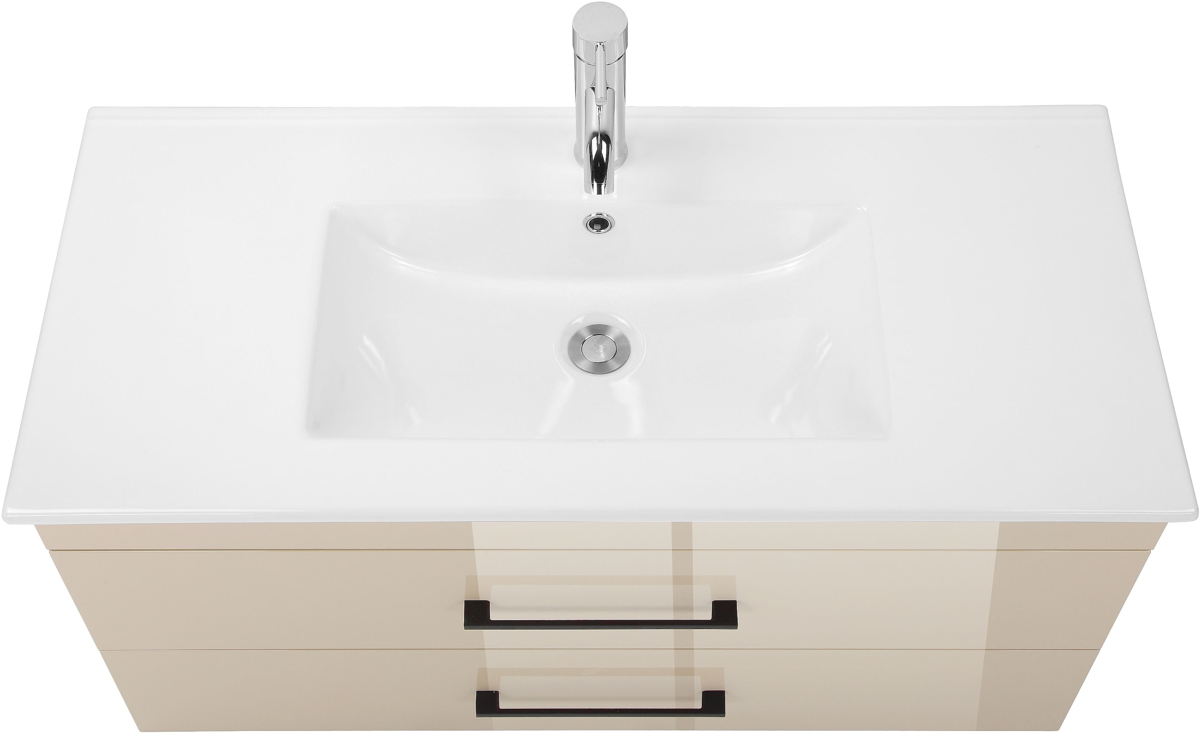 welltime Waschtisch »Florenz«, Waschplatz mit 2 Auszügen und Softclose Breite 100cm