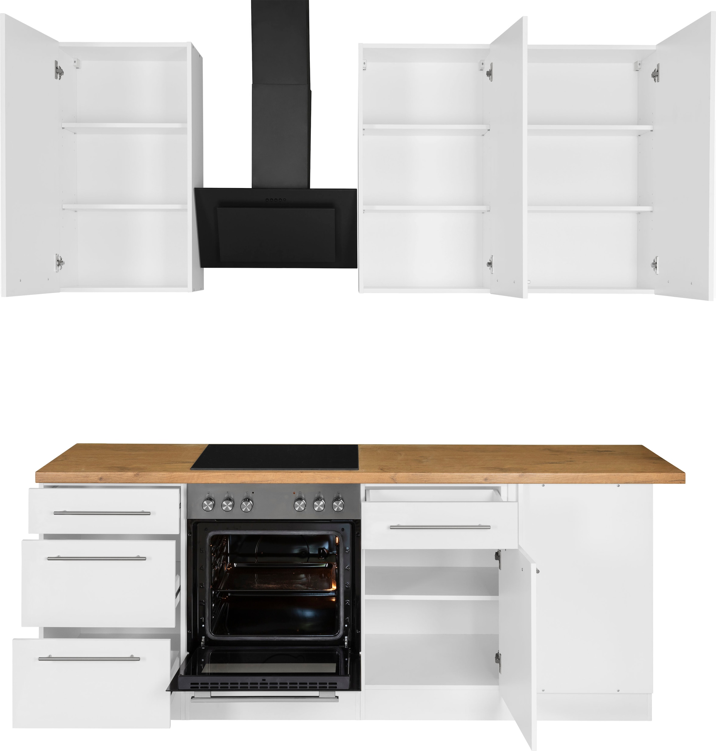 wiho Küchen Winkelküche »Unna«, mit kaufen Raten E-Geräten, Stellbreite 170 auf x cm 220