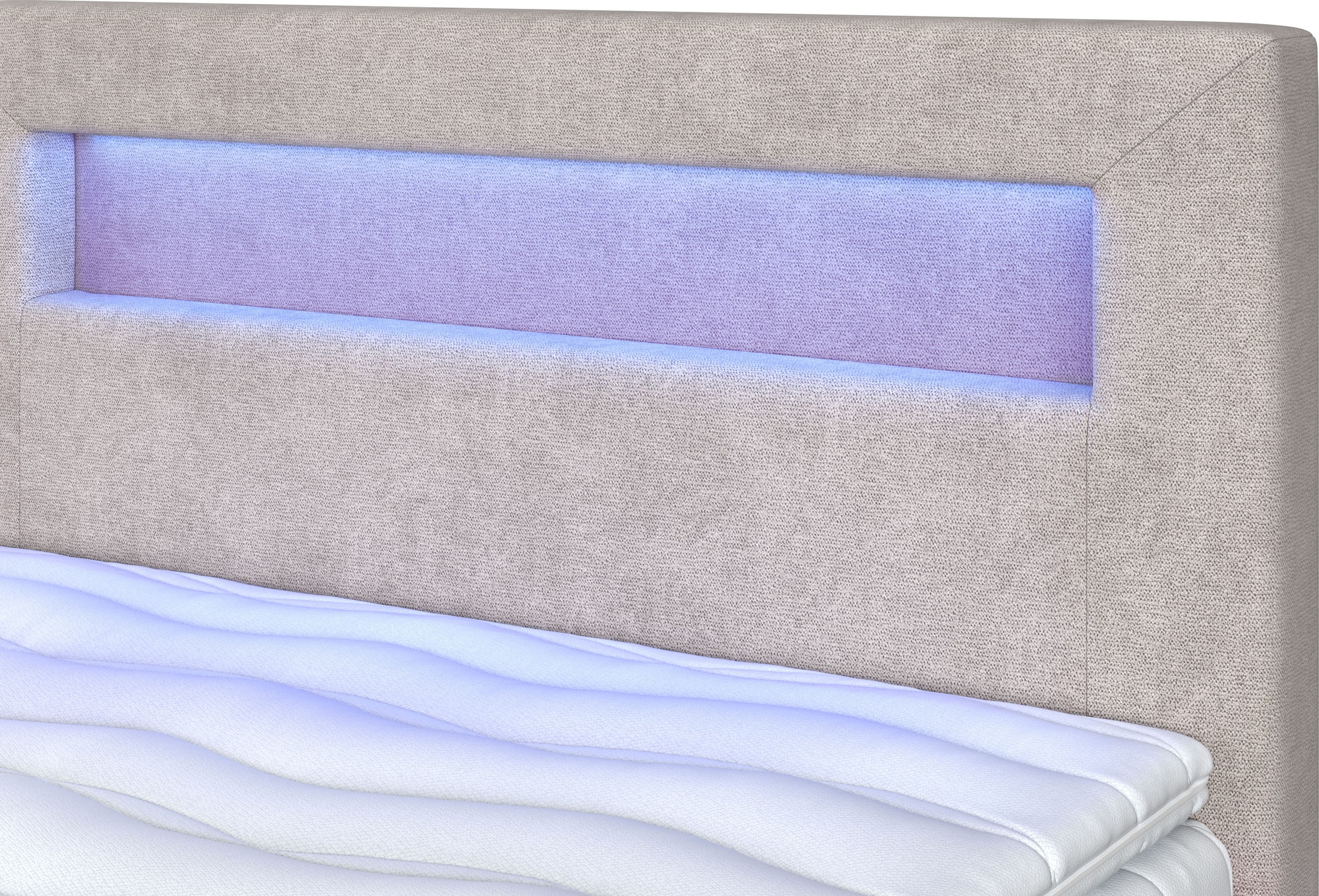 COTTA Boxbett »Kelly«, Bequemes Boxspringbett mit LED-Licht