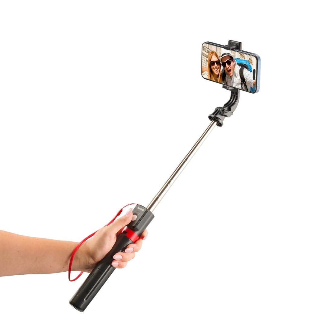Hama Selfie-Stick »Handy-Stativ mit Fernbedienung 30-110cm (3in1 Handy Selfie-Stick groß)« Universal für Smartphone, ultraleicht, Teleskopstange, Bluetooth