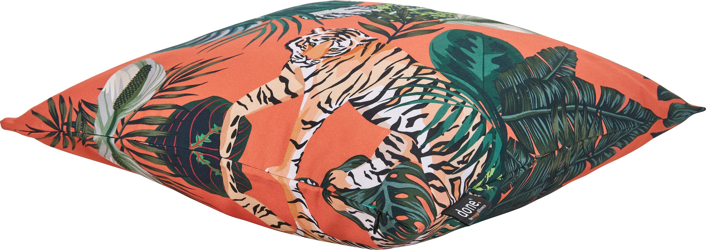 done.® Dekokissen »Tiger«, Beidseitig bedrucktes Outside Kissen inklusive Füllung