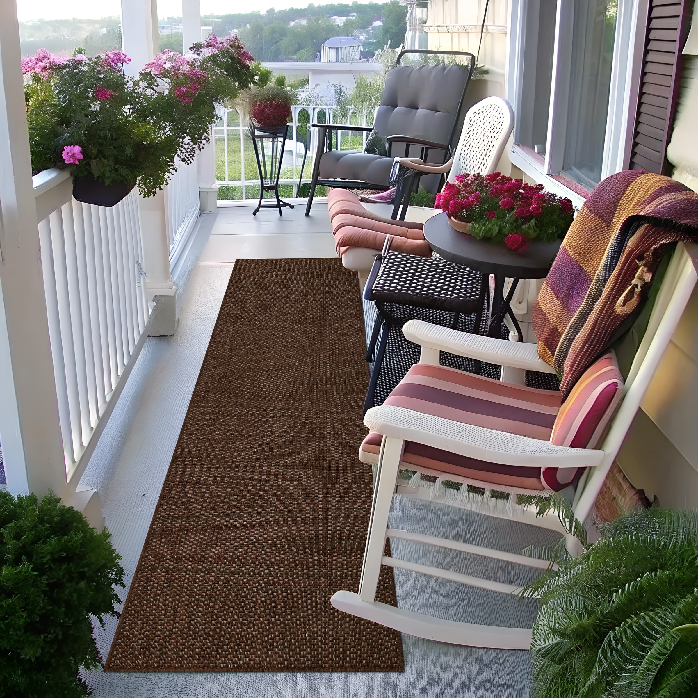 my home Teppich »Venedig auch als Läufer erhältlich«, rechteckig, 4 mm Höhe, In- und Outdoor geeignet, Sisal-Optik, Wetterfest & UV-beständig