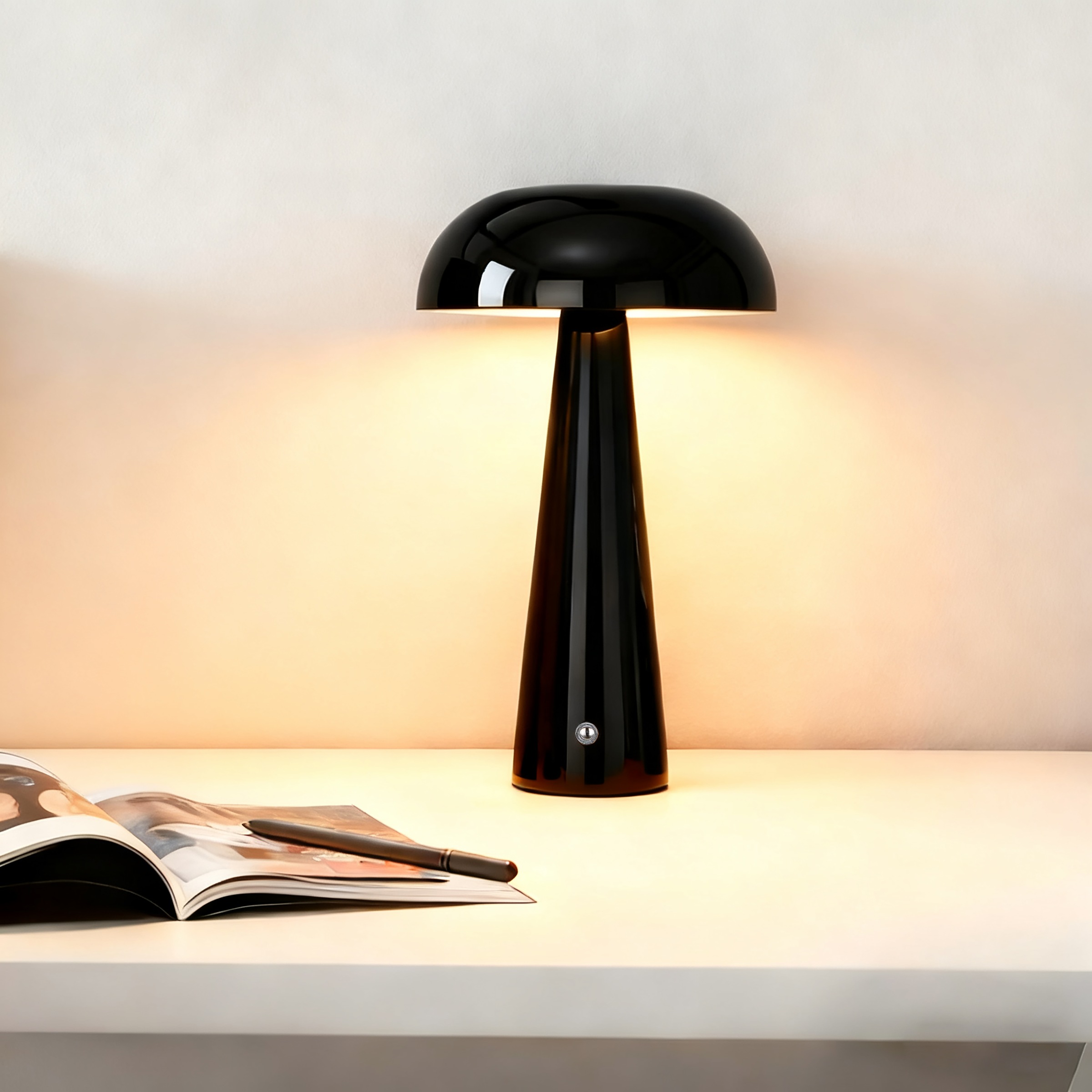 OTTO home LED Tischleuchte »Katniss - Akkuleuchte« LED-Modul 1 Stk. warmweiß - kaltweiß Farbwechsel, 2600 mAh Akku, USB-C, Akkulampe, Tischlampe kabellos