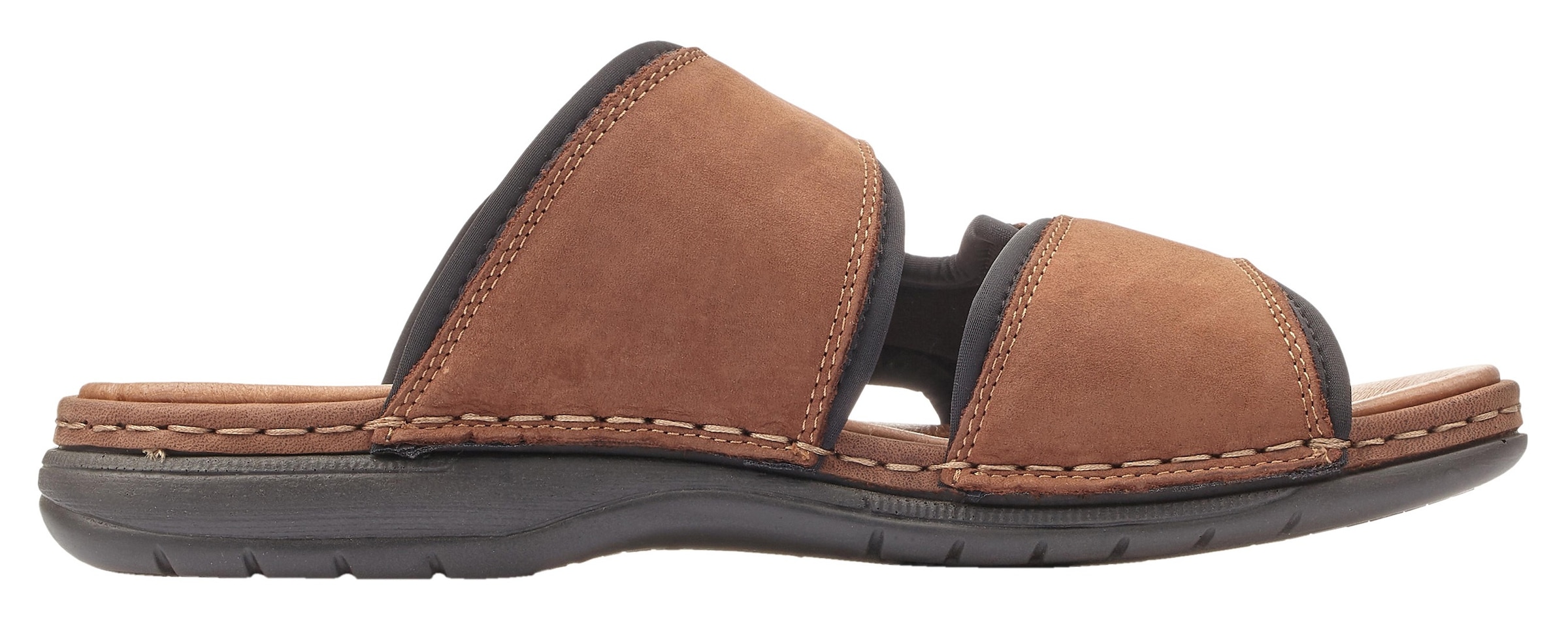 Rieker Pantolette  Hausschuh, Sommerschuh, Urlaubschuh mit dezentem Logoschriftzug