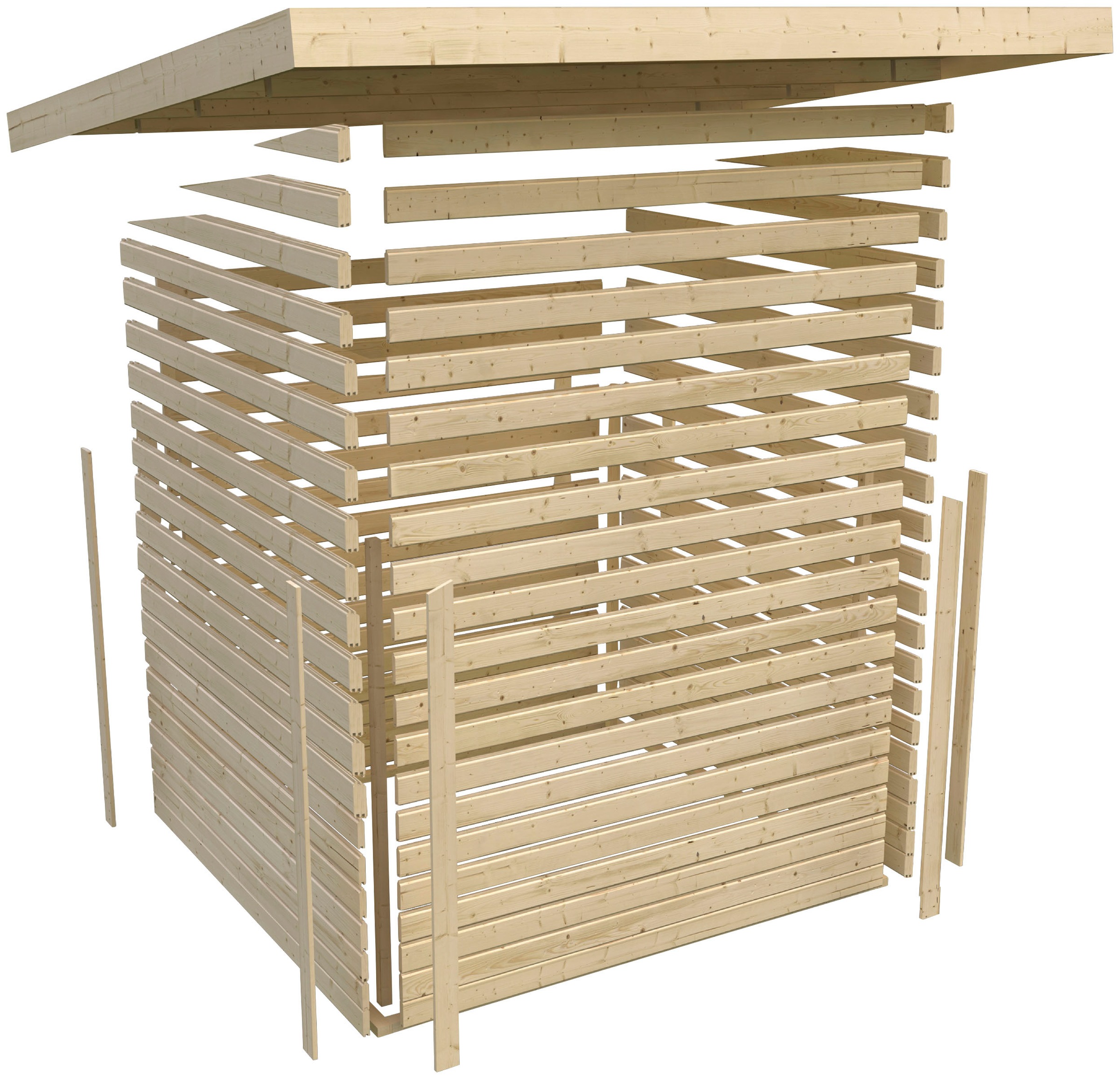 Karibu Saunahaus »Maiko 2A« Set,  Ofen 9 KW externe Strg easy