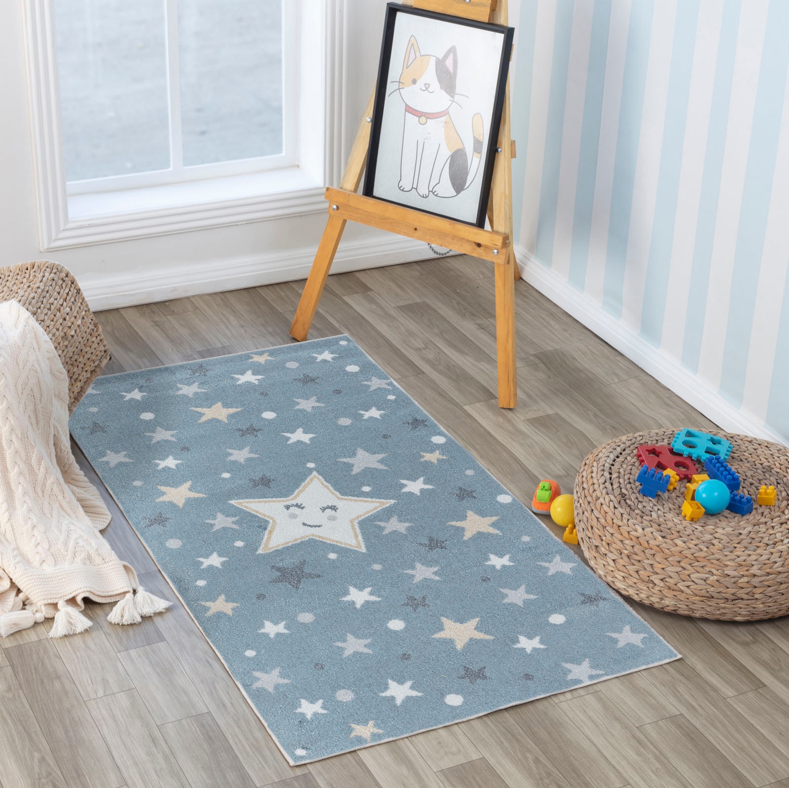Livabliss Kinderteppich »BEED«, rechteckig, 6 mm Höhe, Kids, Sterne