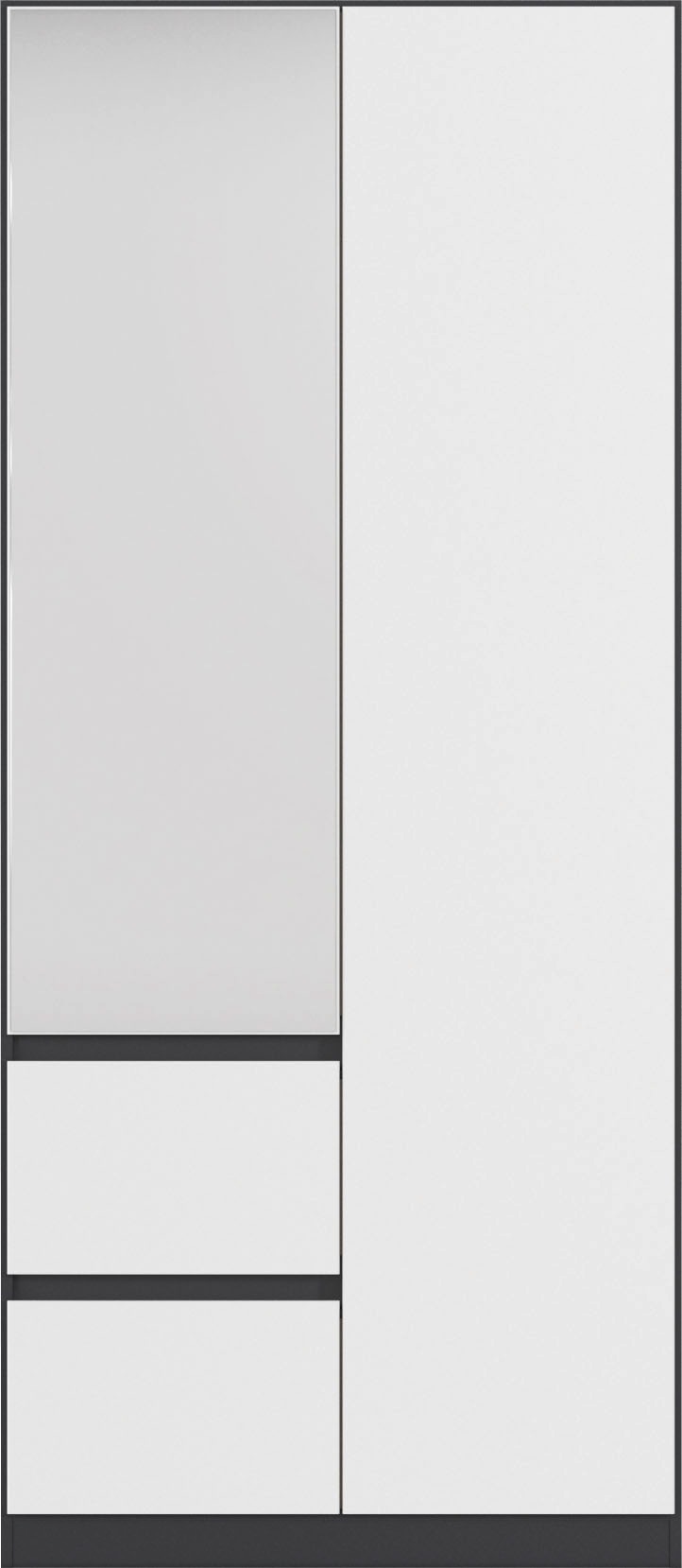 rauch Drehtürenschrank »Schrank Garderobe MAINZ Breiten 91/136/181/226/271/315/360, Höhe 210cm« 3 verschiedene Ausstattungen BASIC/CLASSIC/PREMIUM (inkl. SOFT-CLOSE),  grifflose Front, Außentüren mit Push-to-Open Funktion MADE IN GERMANY