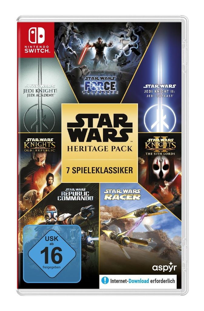 Star Wars Spielesoftware "Star Wars Heritage Pack" Nintendo Switch 7 Spiele (5 auf Cartridge, 2 als Download)