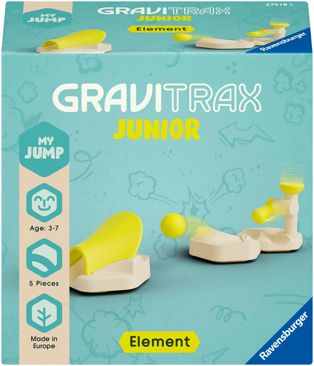 Ravensburger Kugelbahn-Bausatz »GraviTrax Junior My Jump Element«, Made in Europe