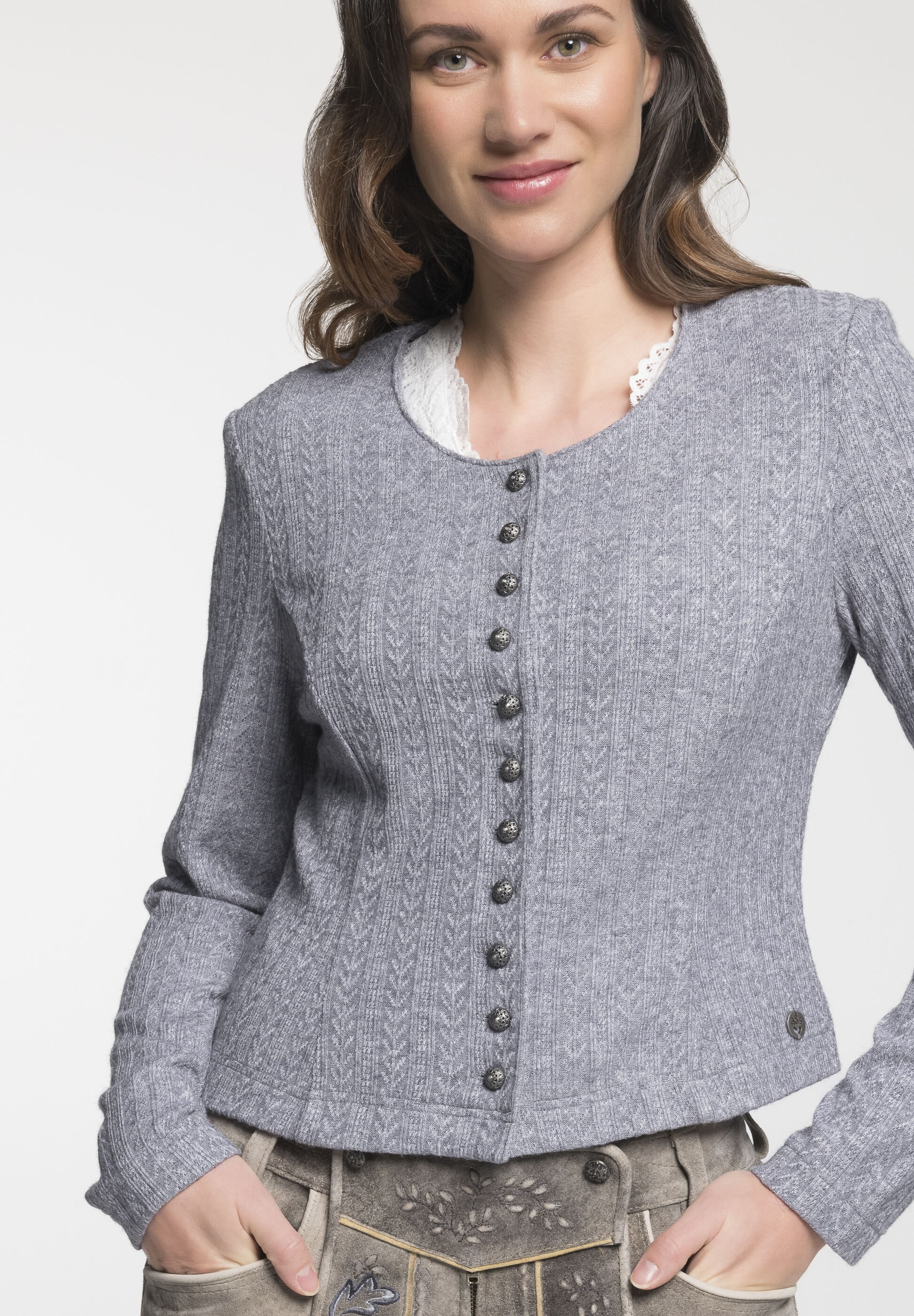 Spieth & Wensky Trachtenstrickjacke »Dietzing« mit Rundhals