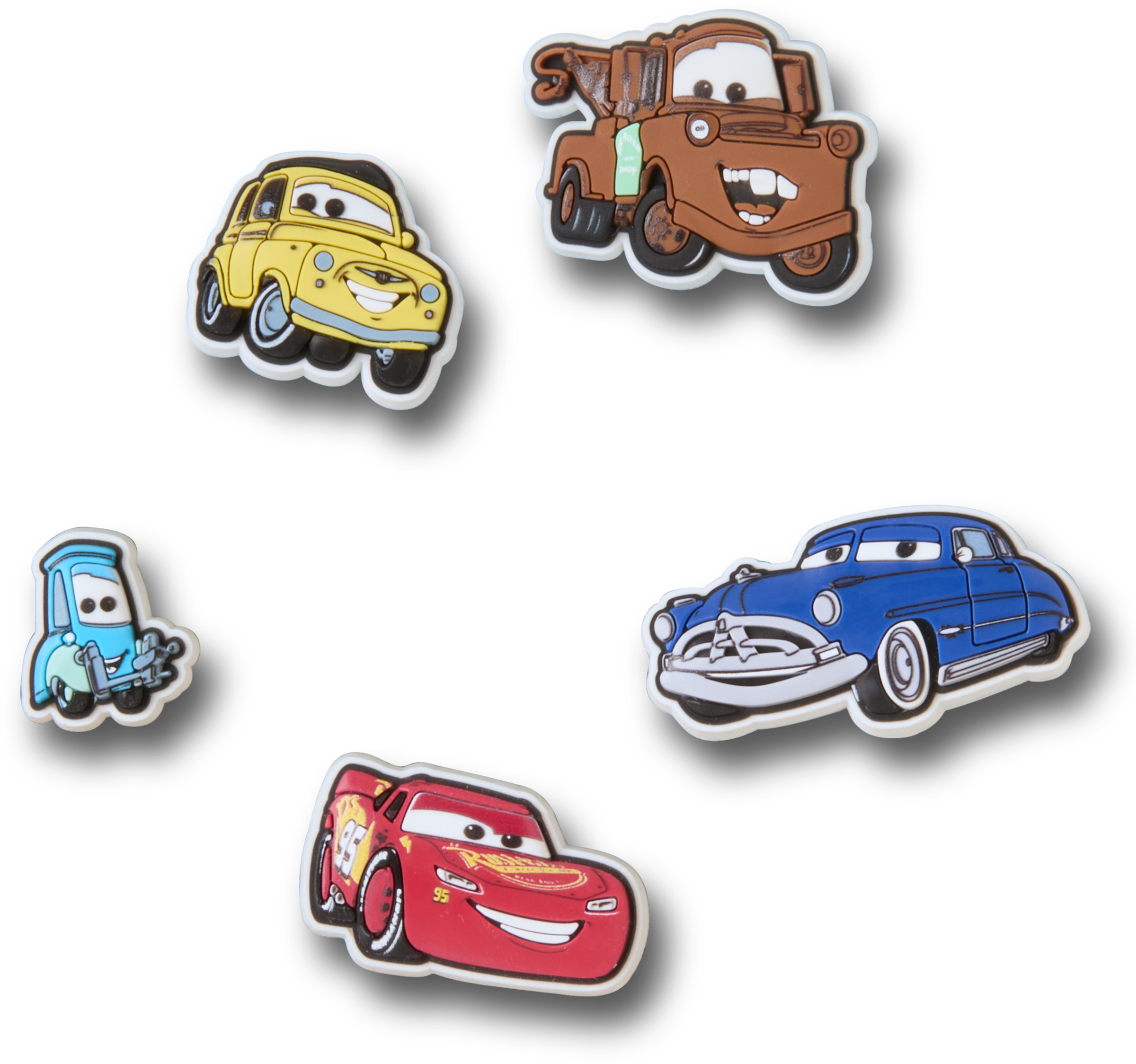 Crocs Schuhanstecker »Jibbitz™ Pixar Cars« Set, Kein Spielzeug. Nicht für Kinder unter 3 Jahren geeignet, 5 Cars Motive zum Anstecken, Charm, Anstecker für Crocs Schuhe