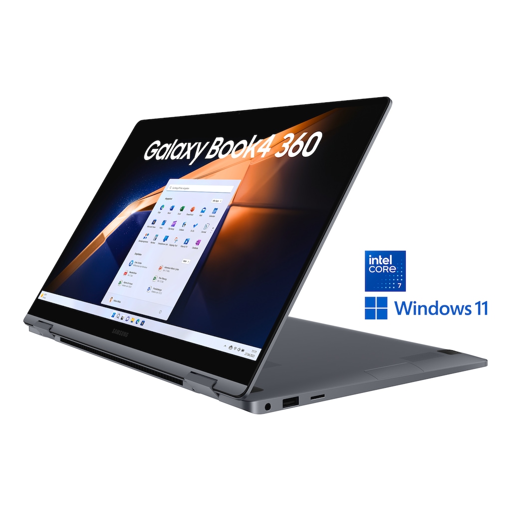 Samsung Convertible Notebook »NP750Q Galaxy Book4 360 15''«, 39,6 cm, / 15,6 Zoll, Intel, Core 7, 512 GB SSD, Intel Core 7 150U Prozessor, 16 GB + 512 GB