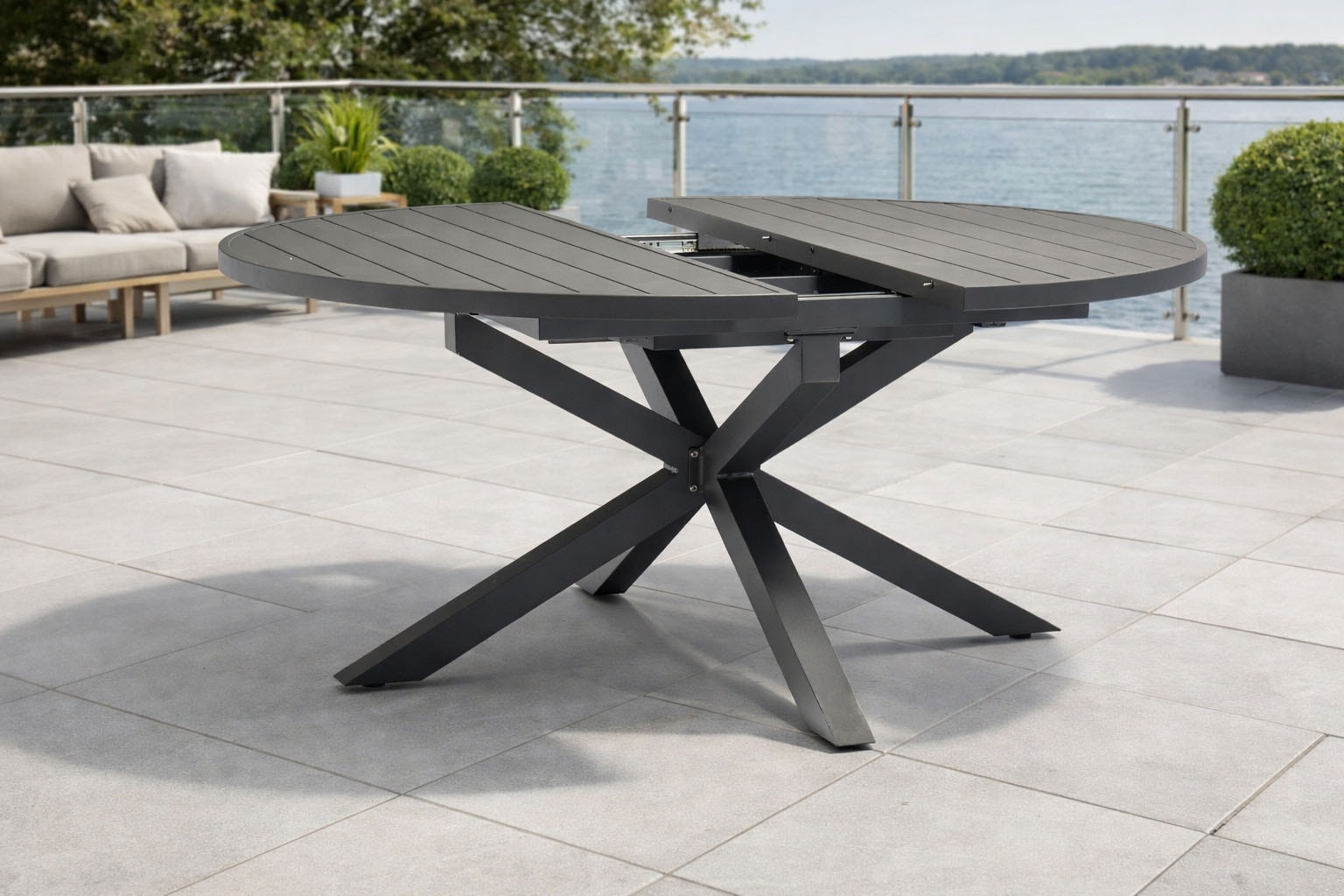 Destiny Esstisch »ARONA« Ø145/ (oval 199x145)x75cm, Aluminium