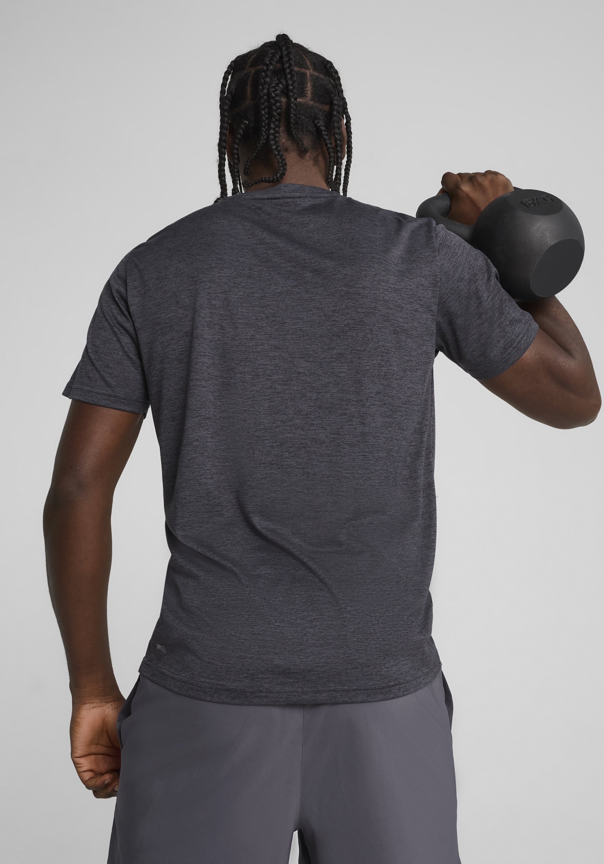 PUMA Trainingsshirt »M TAD ESSENTIAL HEATHER CAT TEE (CF LARGE CAT)« Kurzarm, für Sportmode und aktive Freizeit, mit DryCELL Technologie