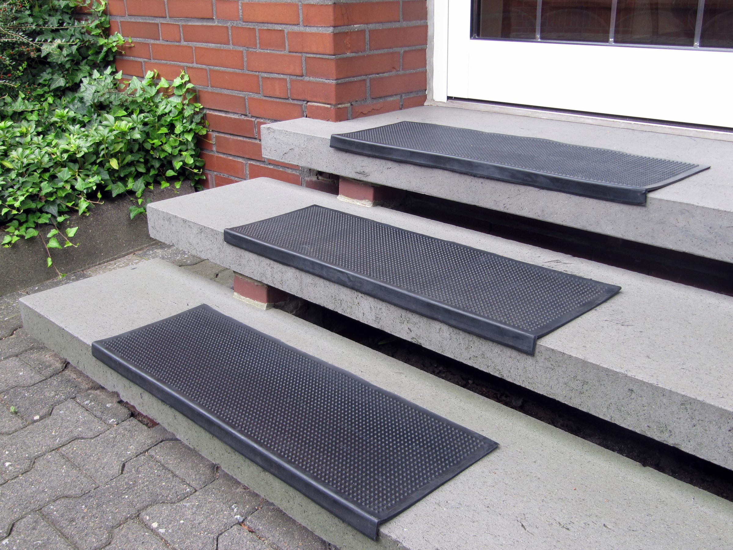 Andiamo Stufenmatte "Gummi" rechteckig 7 mm Höhe Gummi-Stufenmatten, Treppen-Stufenmatten, 5 Stück in einem Set