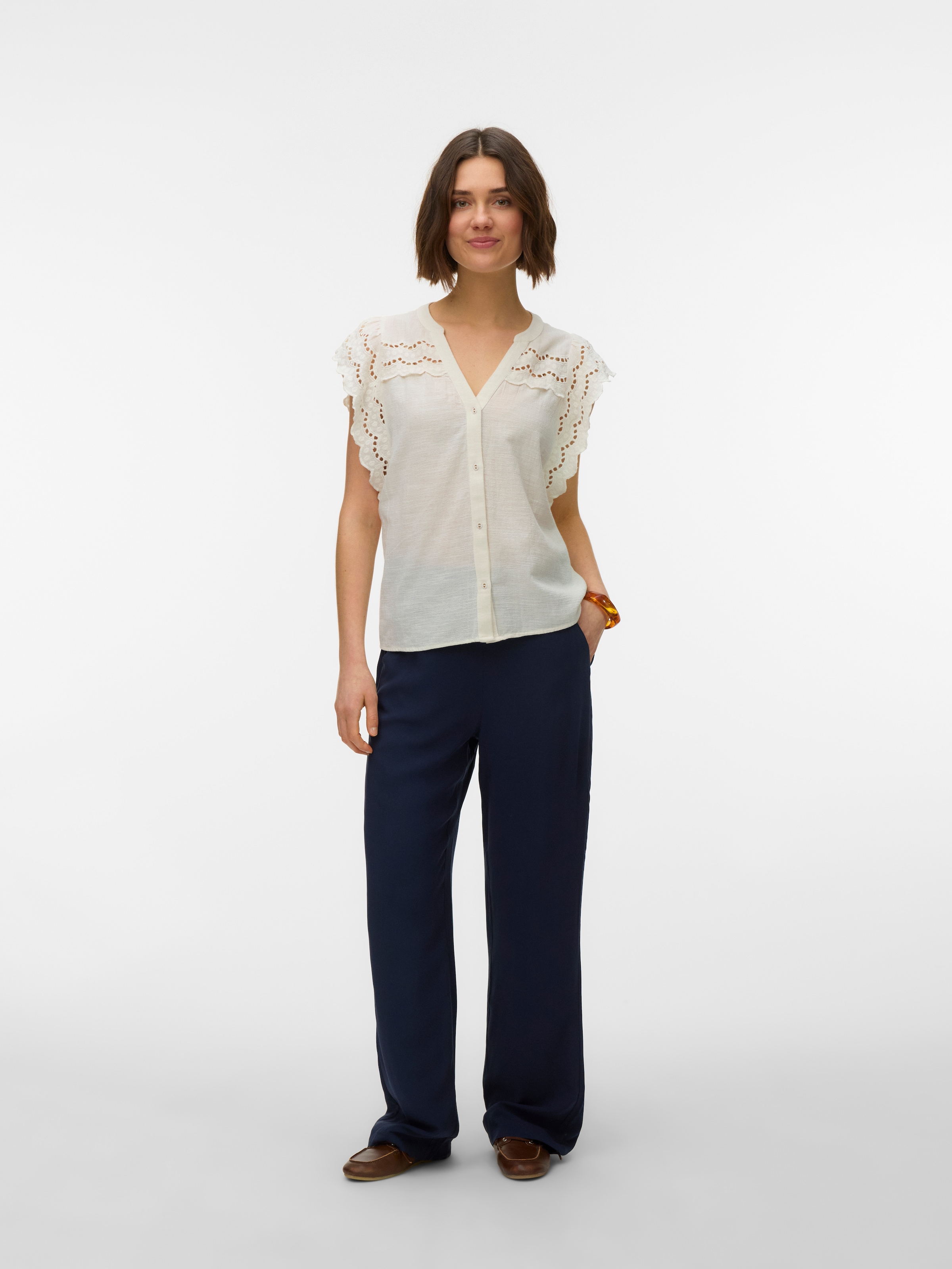 Vero Moda Schlupfhose »VMEASY JOY HW WIDE PANTS WVN GA«  Viskose, loose fit