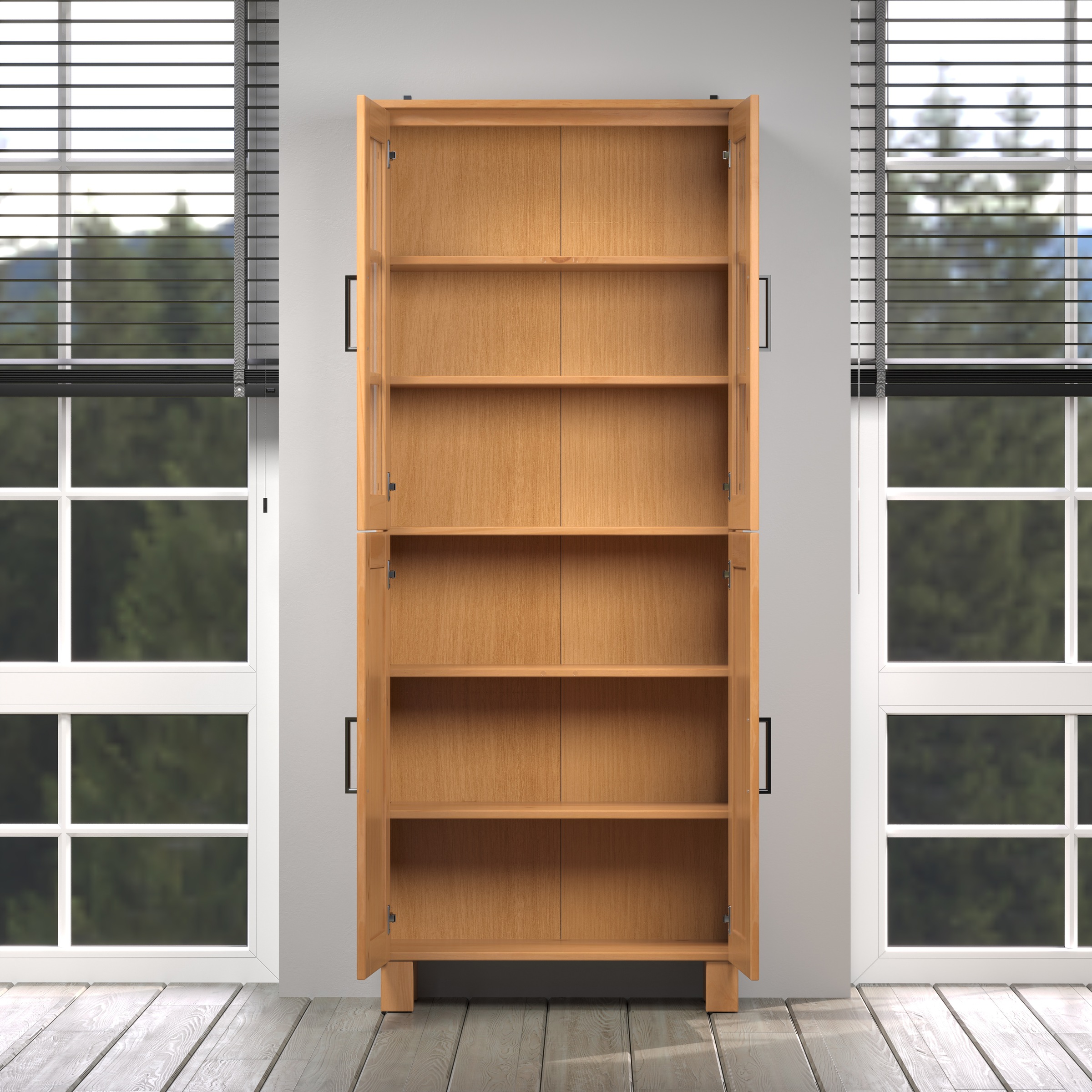 welltime Hochschrank »Ulea«, (1 St.), Breiter Badschrank aus Massivholz - Maße (B/T/H) 70/30/170 cm