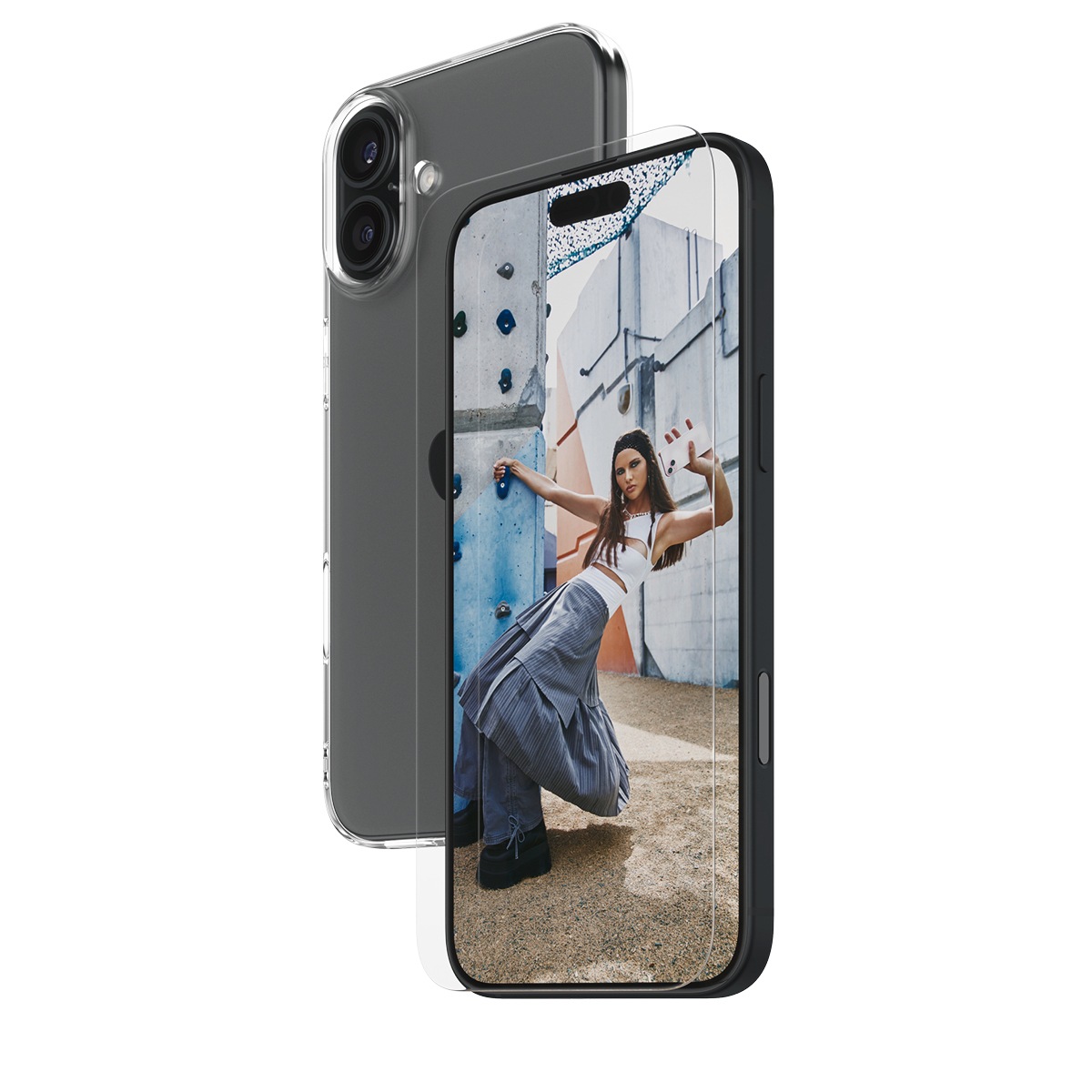 SAFE by PanzerGlass Displayschutzglas »2-in-1 Protection Bundle, Glass, Soft TPU Case«, für Apple iPhone 16 Plus, Displayschutzfolie, Schutzfolie, Bildschirmschutz, kratz- & stoßfest